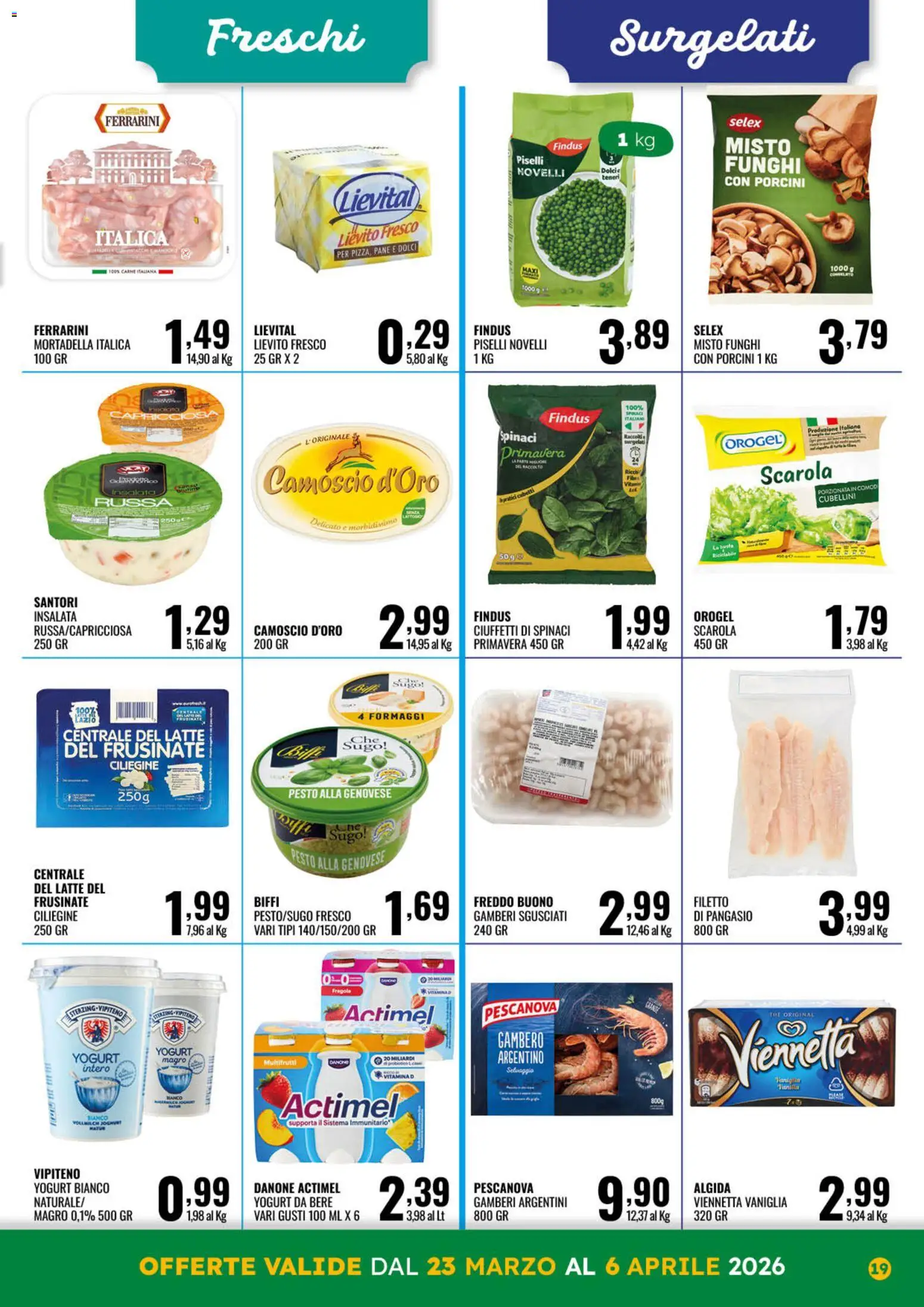 Volantino GECOP del 23.03.2026 | Pagina: 19 | Prodotti: Yogurt, Pane, Gamberi, Mortadella