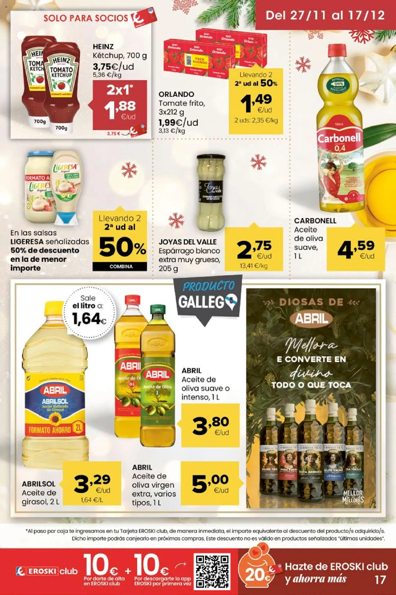 Eroski - Miramos por ti │ válido desde el 27.11.2025 | Página: 17 | Productos: Aceite, Té, Aceite de oliva, Caja