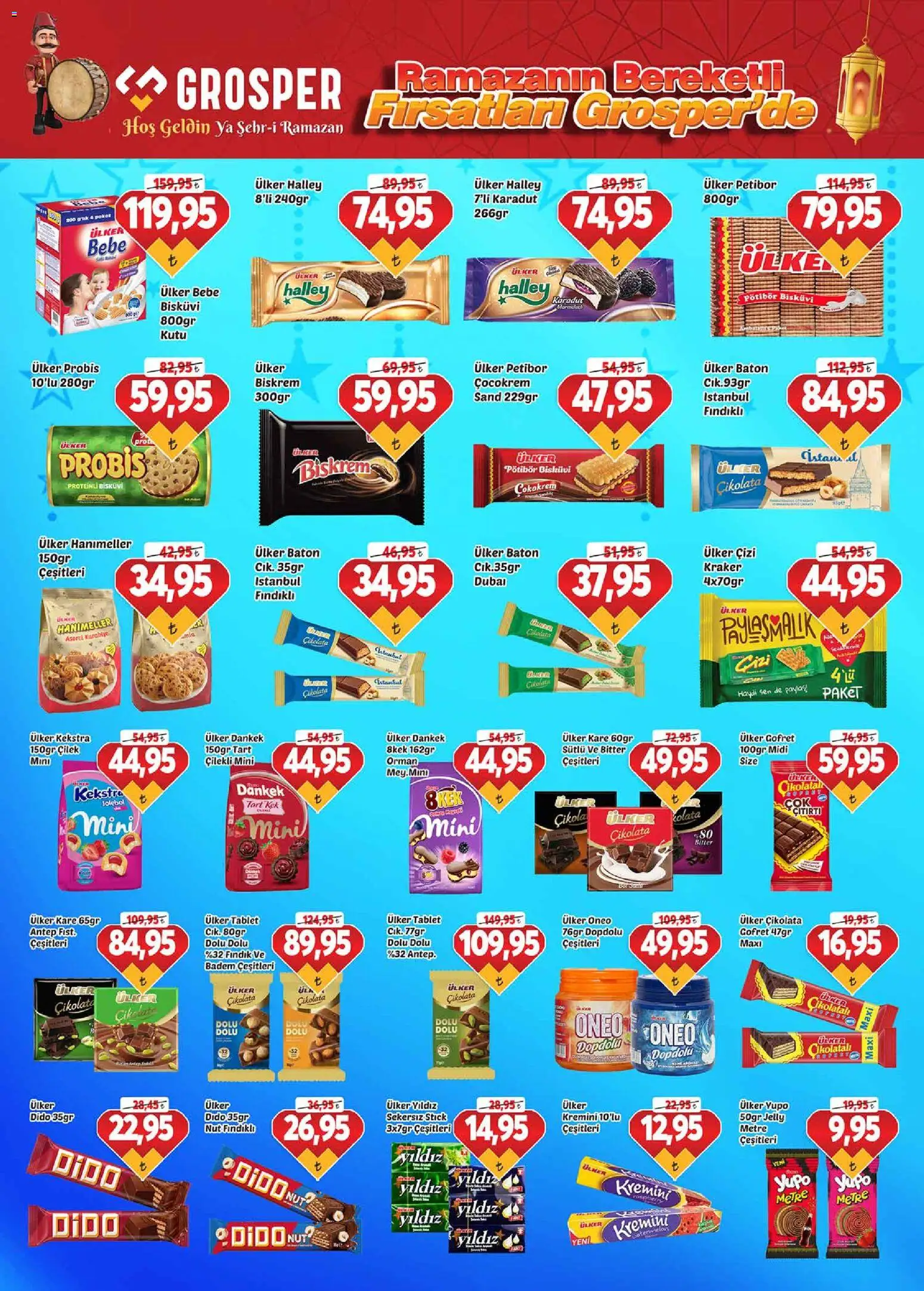 Grosper Katalog - 27.02.2026 tarihinden itibaren geçerlidir | Sayfa: 14 | Ürünler: Gofret, Badem, Tablet, Bisküvi