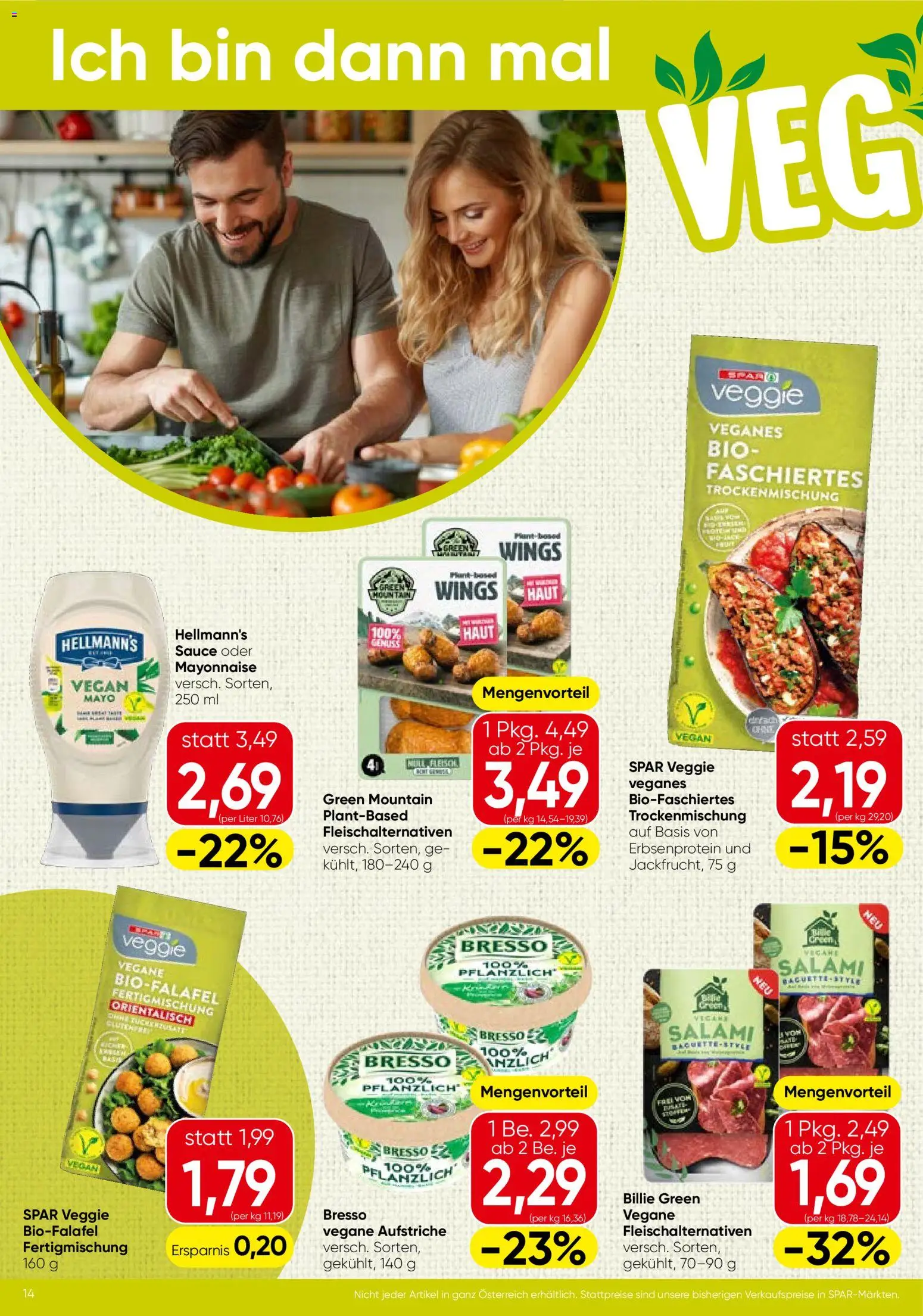 Spar Flugblatt - Oberösterreich gültig ab 08.01.2026 | Seite: 14 | Produkte: Mayonnaise, Salami
