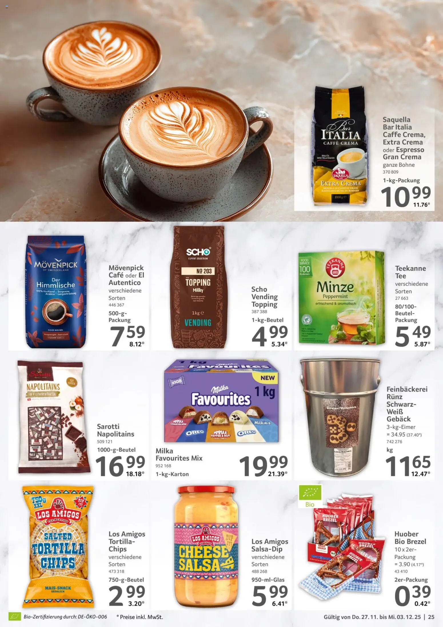 Selgros Prospekt 	 – gültig ab 27.11.2025 | Seite: 25 | Produkte: Milka, Teekanne, Chips
