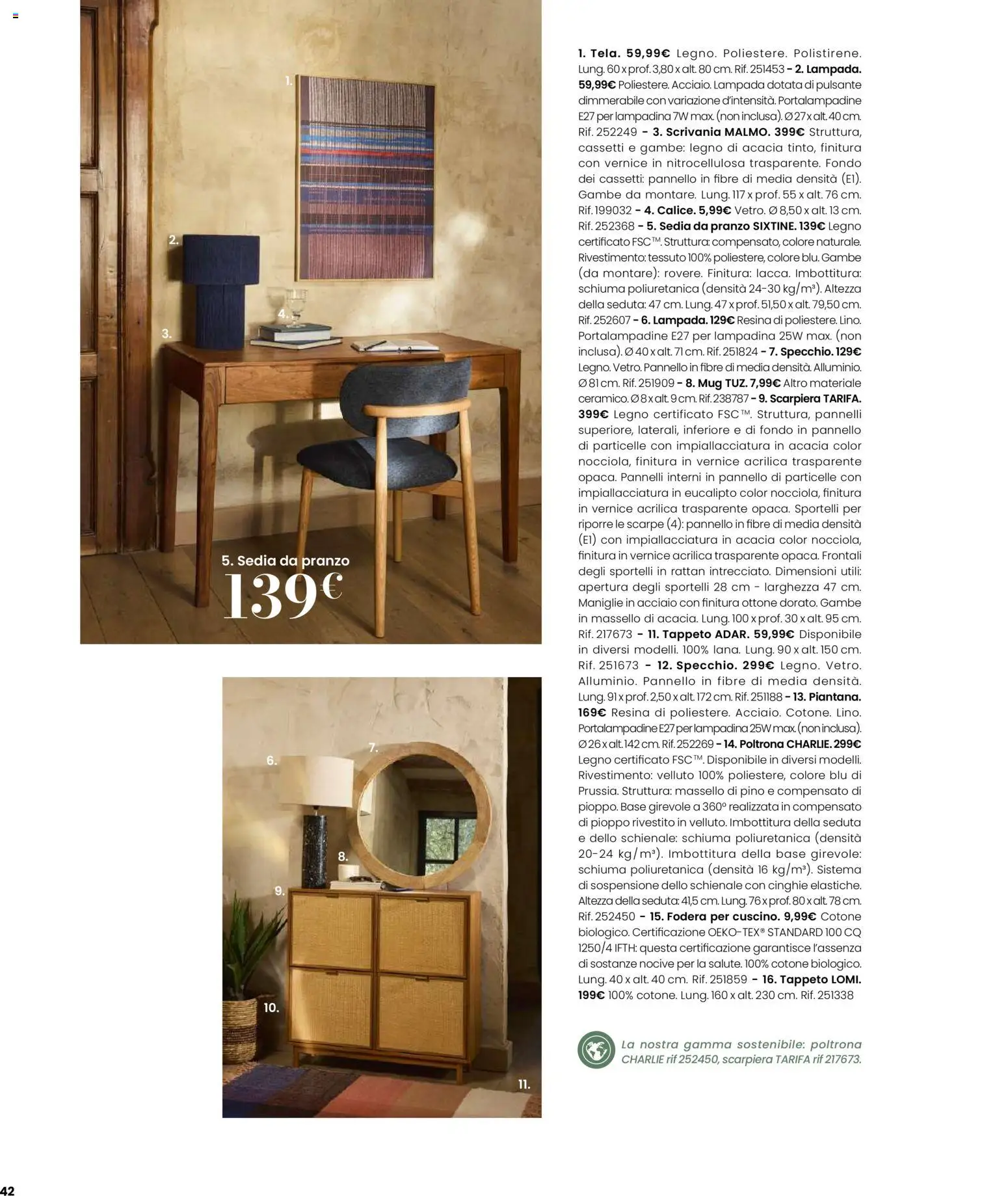 Volantino Maisons du Monde del 12.02.2026 | Pagina: 42 | Prodotti: Scarpe, Sedia, Scrivania, Tappeto