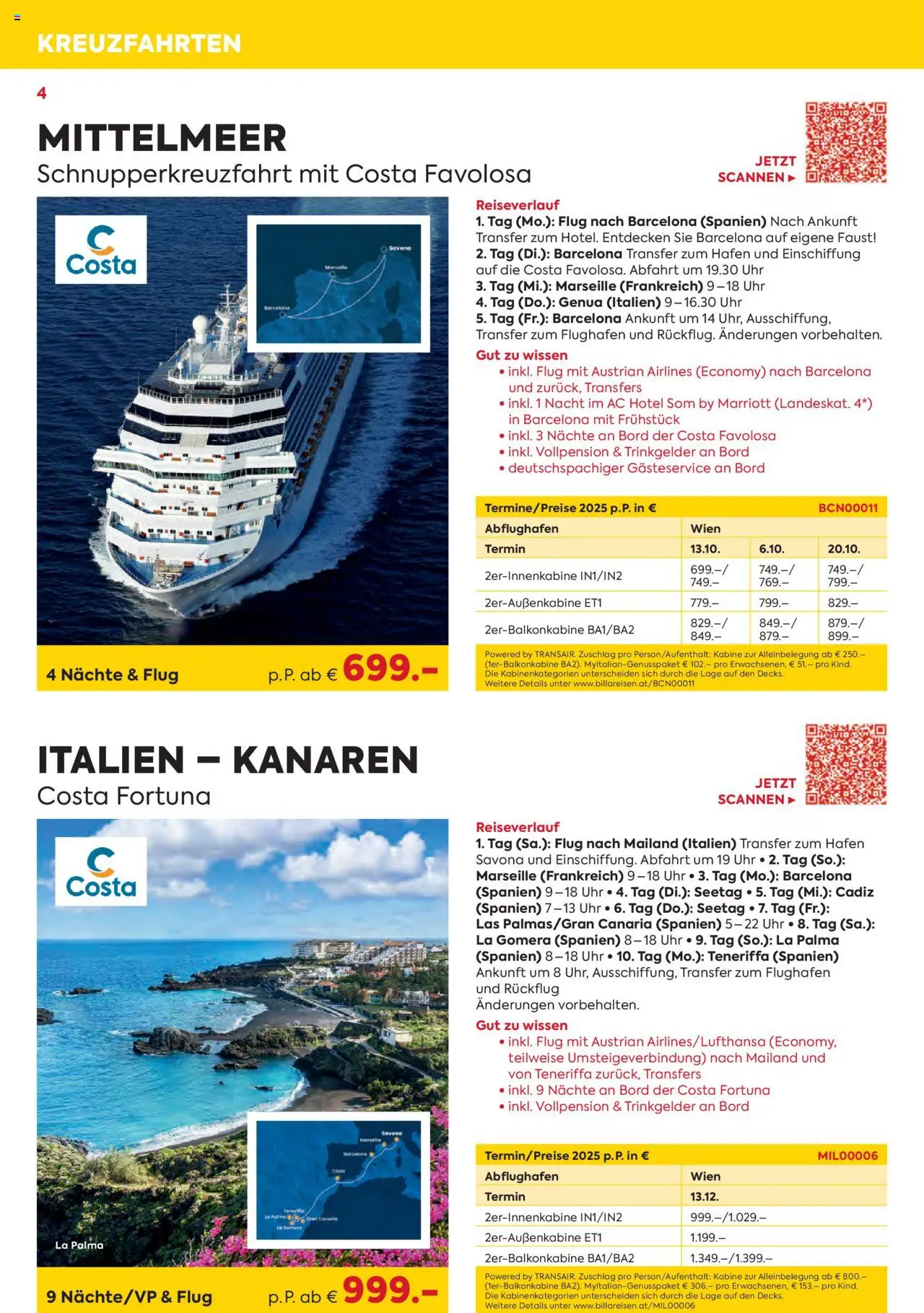 Billa Kreuzfahrten Rundreisen Erlebnisreisenb3/4 2025 gültig ab 03.06.2025 | Seite: 4 | Produkte: Uhr