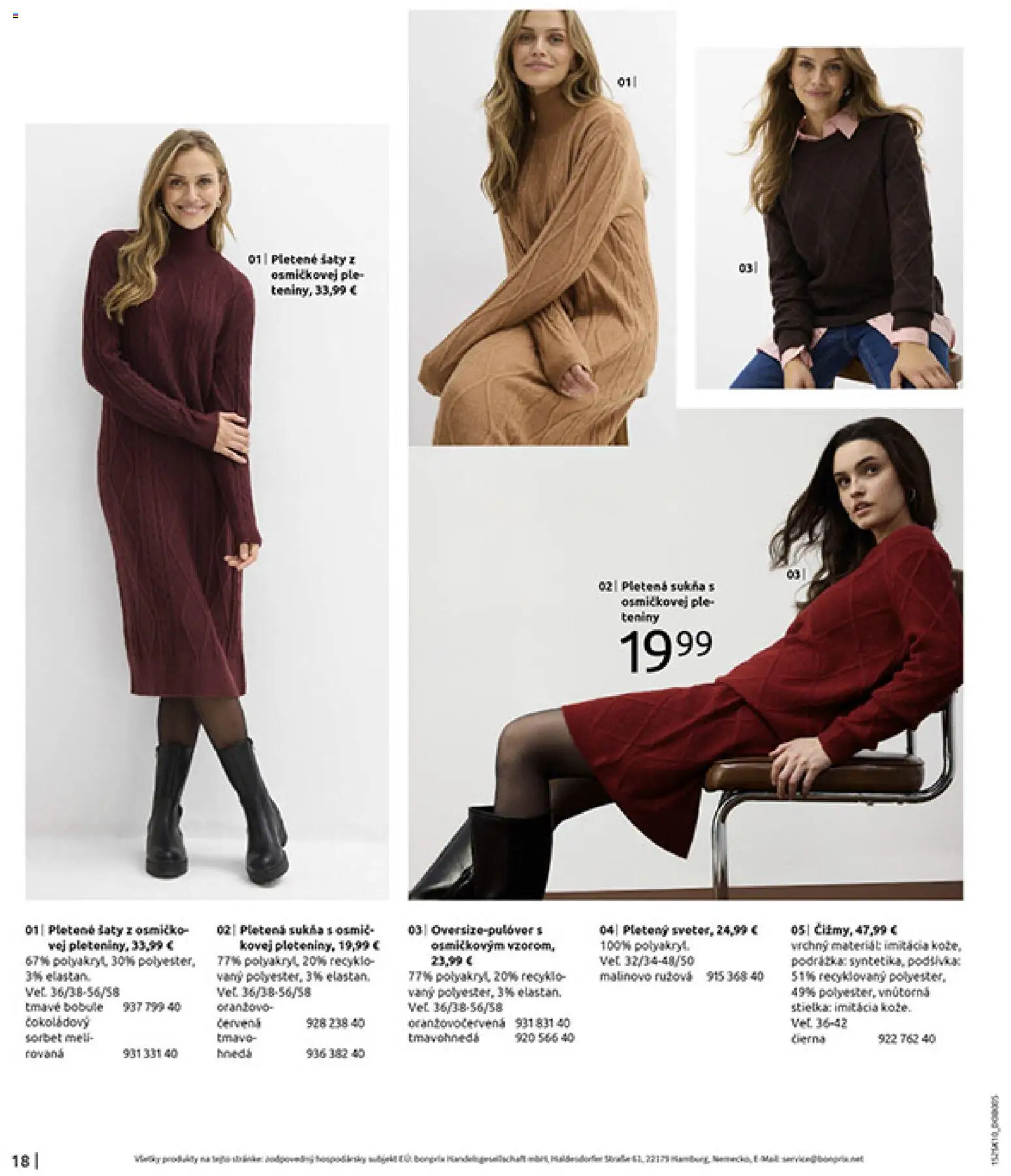 Nové Bonprix akcie – leták je platný od 01.11.2025 | Strana: 20 | Produkty: Sorbet, Šaty