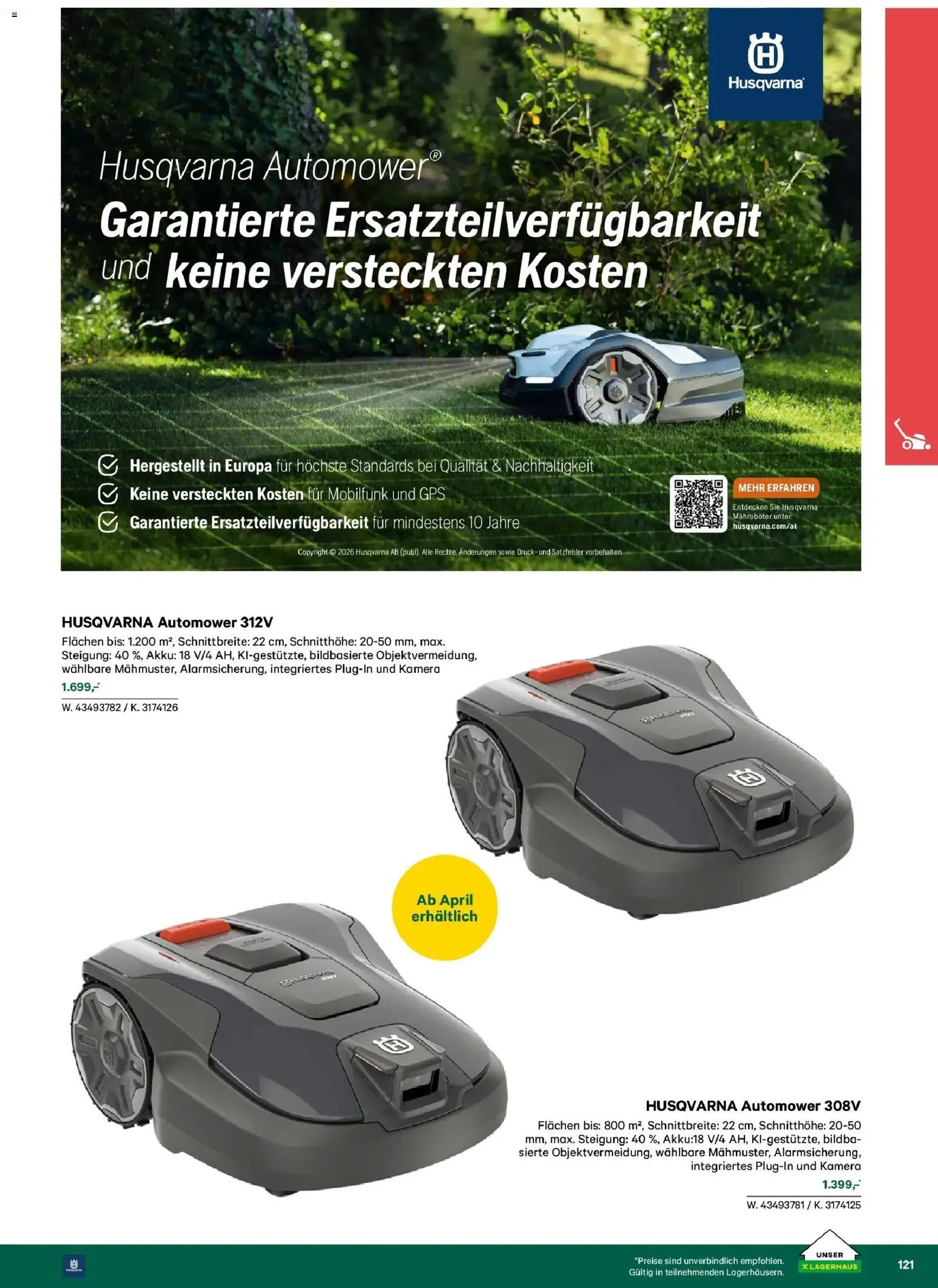 Lagerhaus Garten & Freizeit Katalog 2026 - Innsbruck, Böheimkirchen gültig ab 01.03.2026 | Seite: 121 | Produkte: Kamera