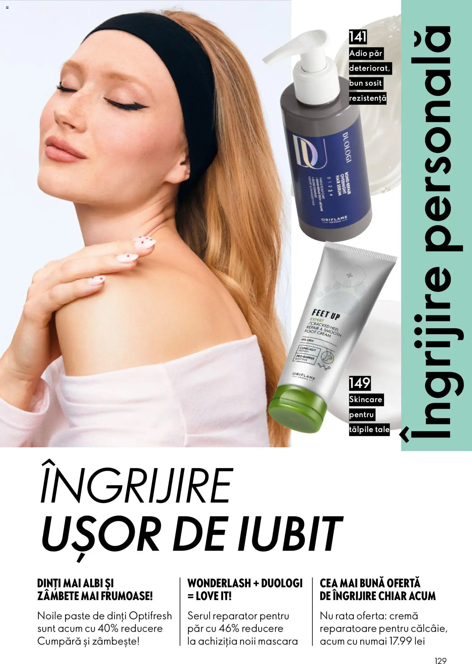 Noul catalog Oriflame – valabil de la 21.01.2026 | Pagină: 129 | Produse: Serum, Rață, Mascara, Cremă
