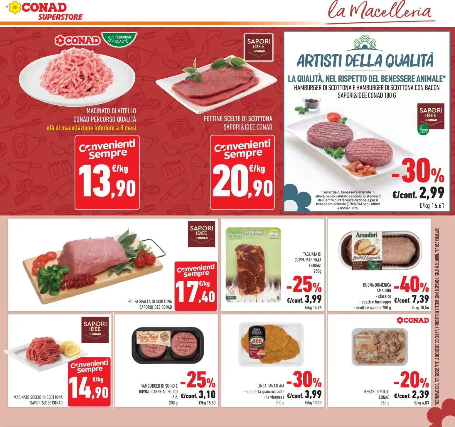 Volantino Conad del 11.03.2026 | Pagina: 15 | Prodotti: Speck, Pollo, Suino, Spinaci