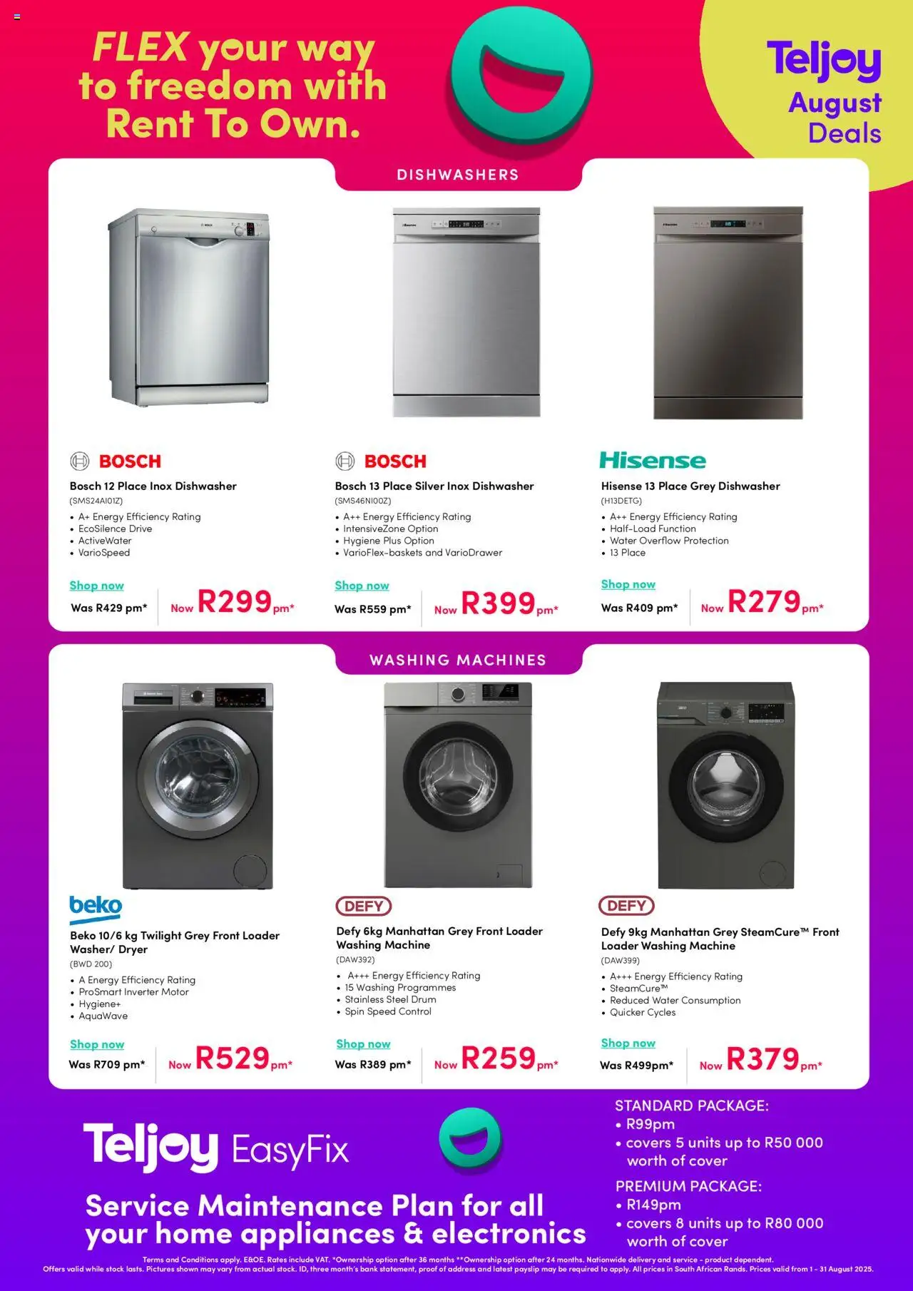 Teljoy Specials │ valid from 01.08.2025 | Page: 4 | Products: Dryer, Dishwasher, Stock, Water