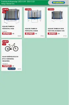 Praktiker Akciós újság - amely érvényes a következő dátumtól: 09.12.2025 | Oldal: 35 | Termékek: Kerékpár, Trambulin