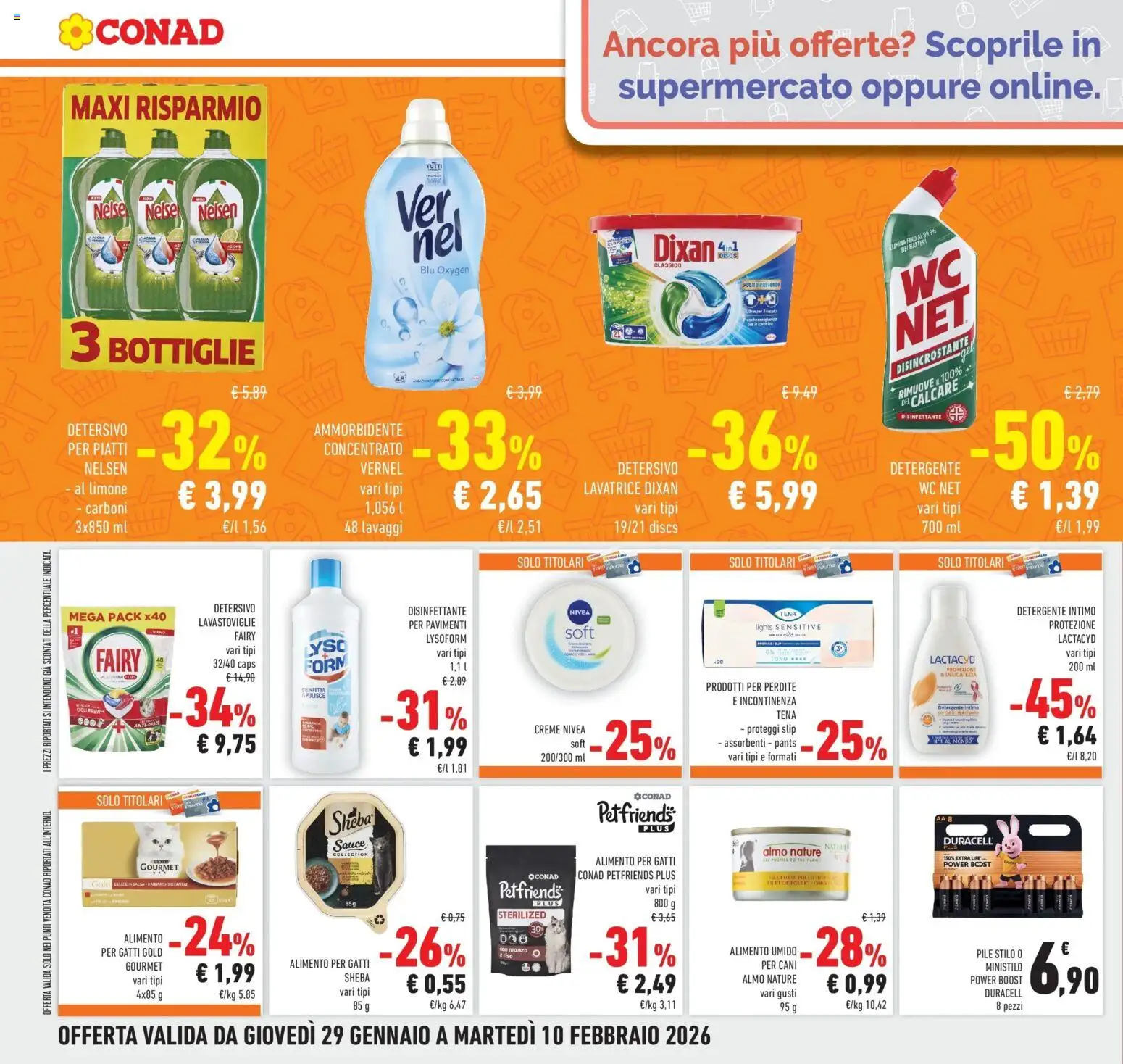 Volantino Conad del 29.01.2026 | Pagina: 22 | Prodotti: Proteggi slip, Slip, Limone, WC