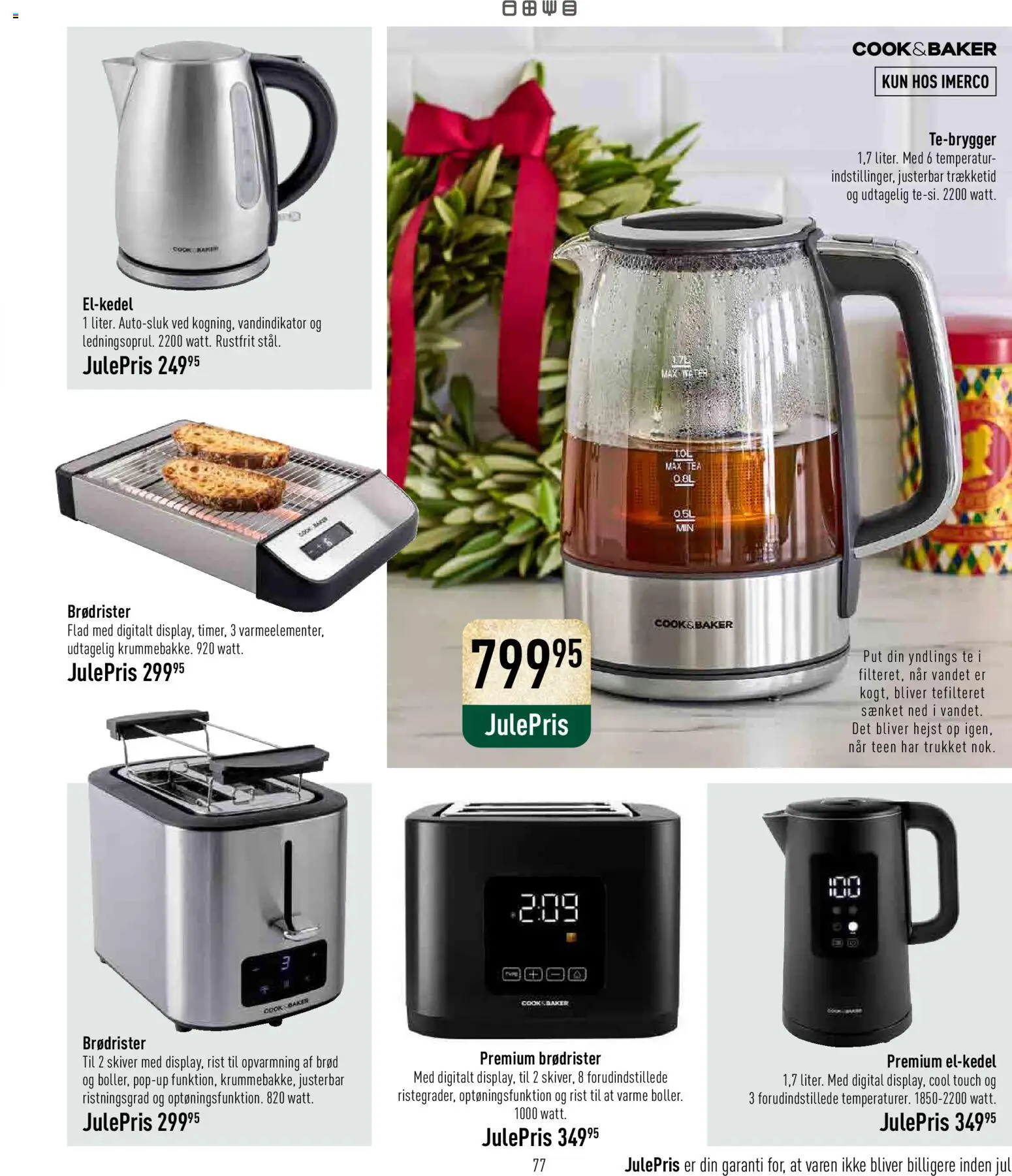 Imerco tilbudsavis – gyldig fra 07.11.2025 | Side: 77 | Produkter: Brød, Te, Brødrister