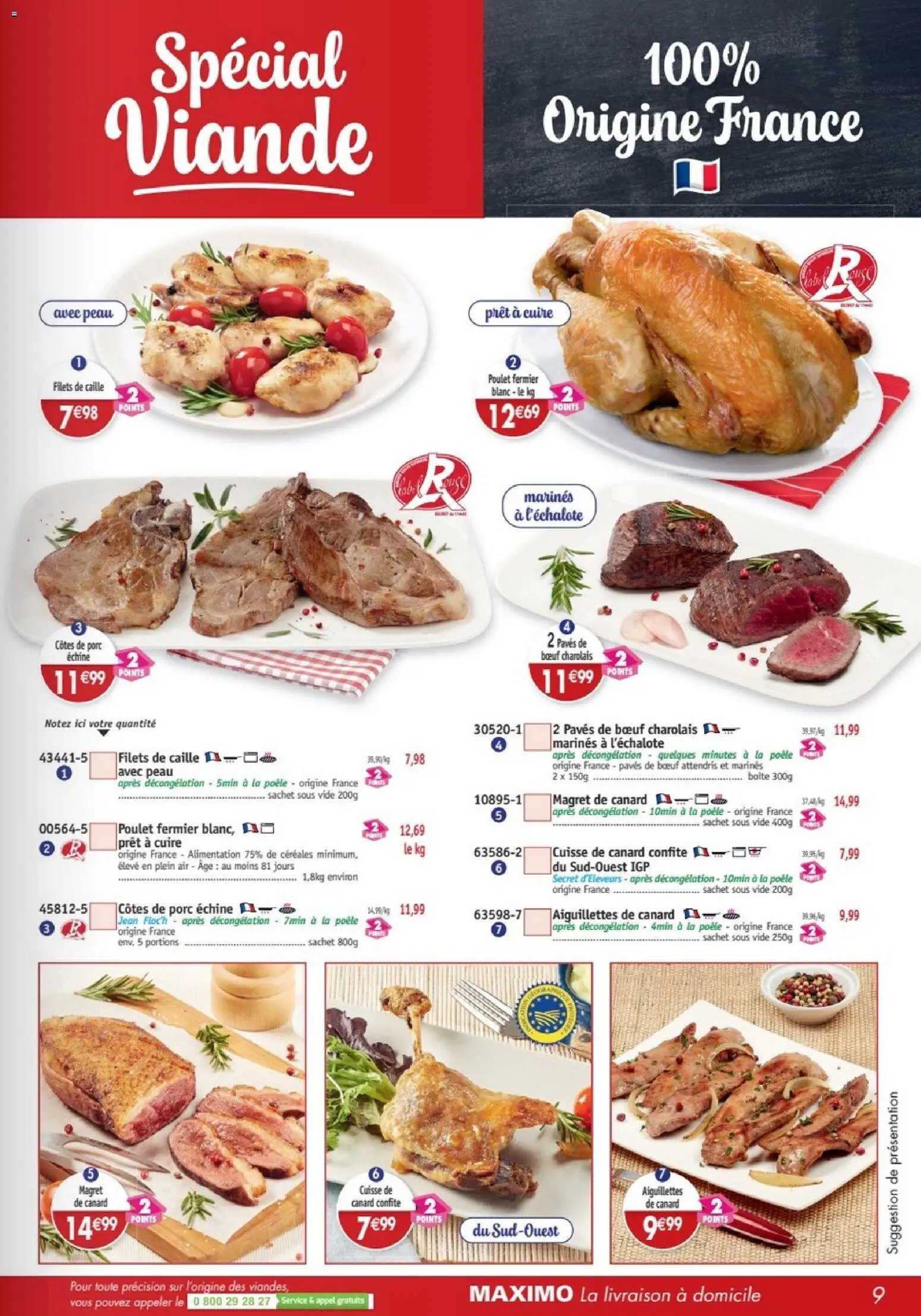 {H1} | Page: 9 | Produits: Magret de canard, Viande, Porc, Céréales