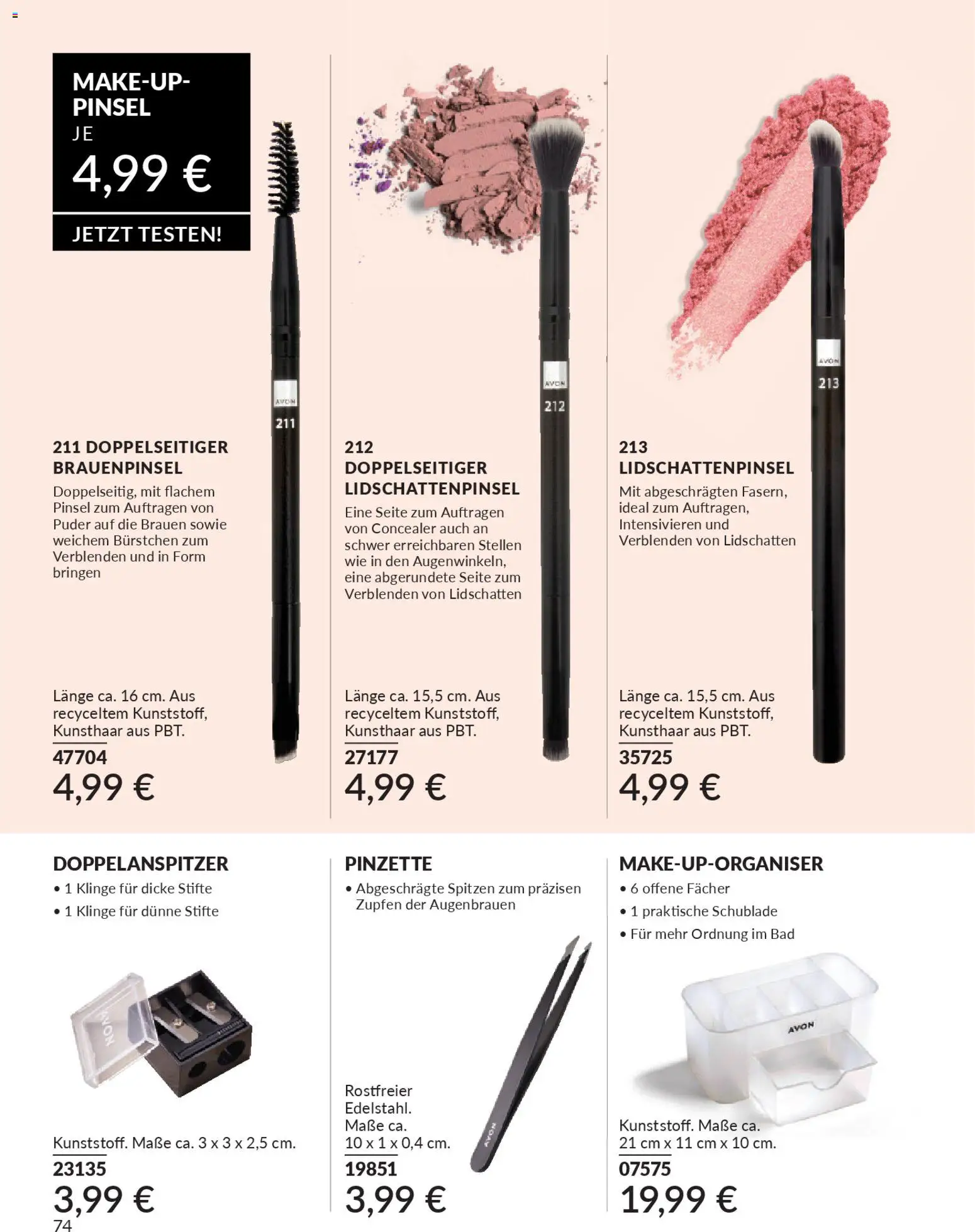 AVON Katalog März 2026 – gültig ab 01.03.2026 | Seite: 76 | Produkte: Bad, Concealer, Puder, Pinsel