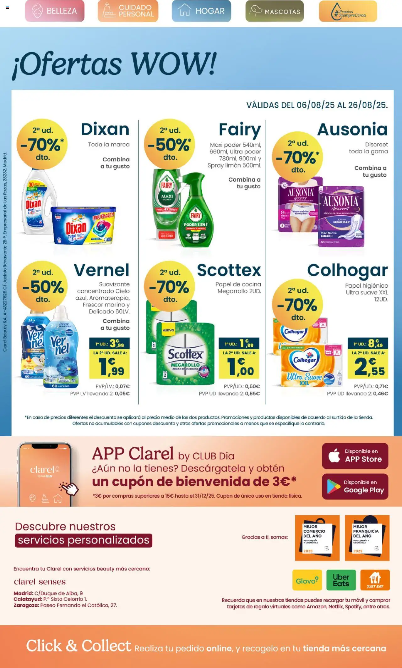 Clarel folleto │ válido desde el 06.08.2025 | Página: 16 | Productos: Papel higienico, Suavizante, Cocina