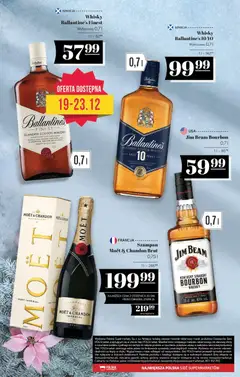 Pogląd oferty "POLOmarket Katalog - Alkoholi" - ważna od 12.12.2025 | Strona: 22 | Produkty: Bourbon, Champagne, Whisky Ballantines, Whisky