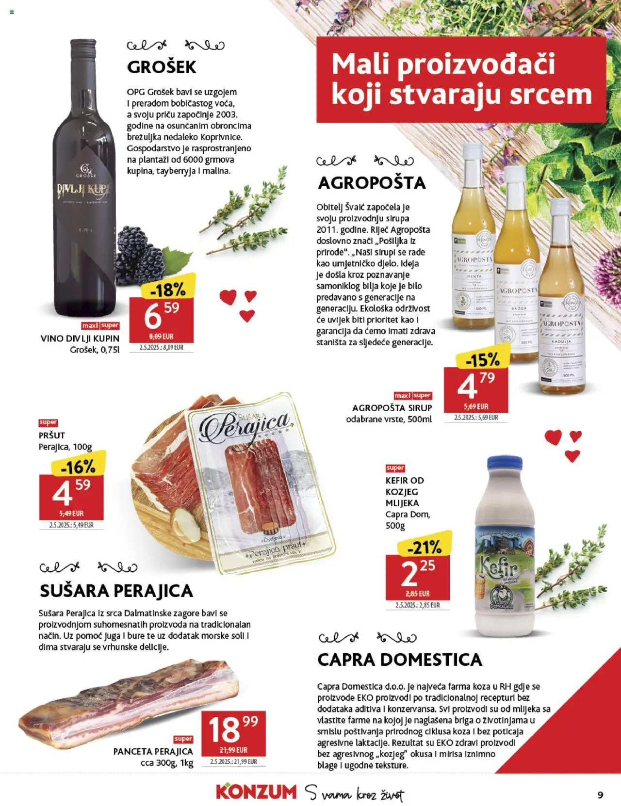 Konzum HR akciós ujság - amely érvényes a következő dátumtól: 06.08.2025 | Oldal: 9 | Termékek: Kefir