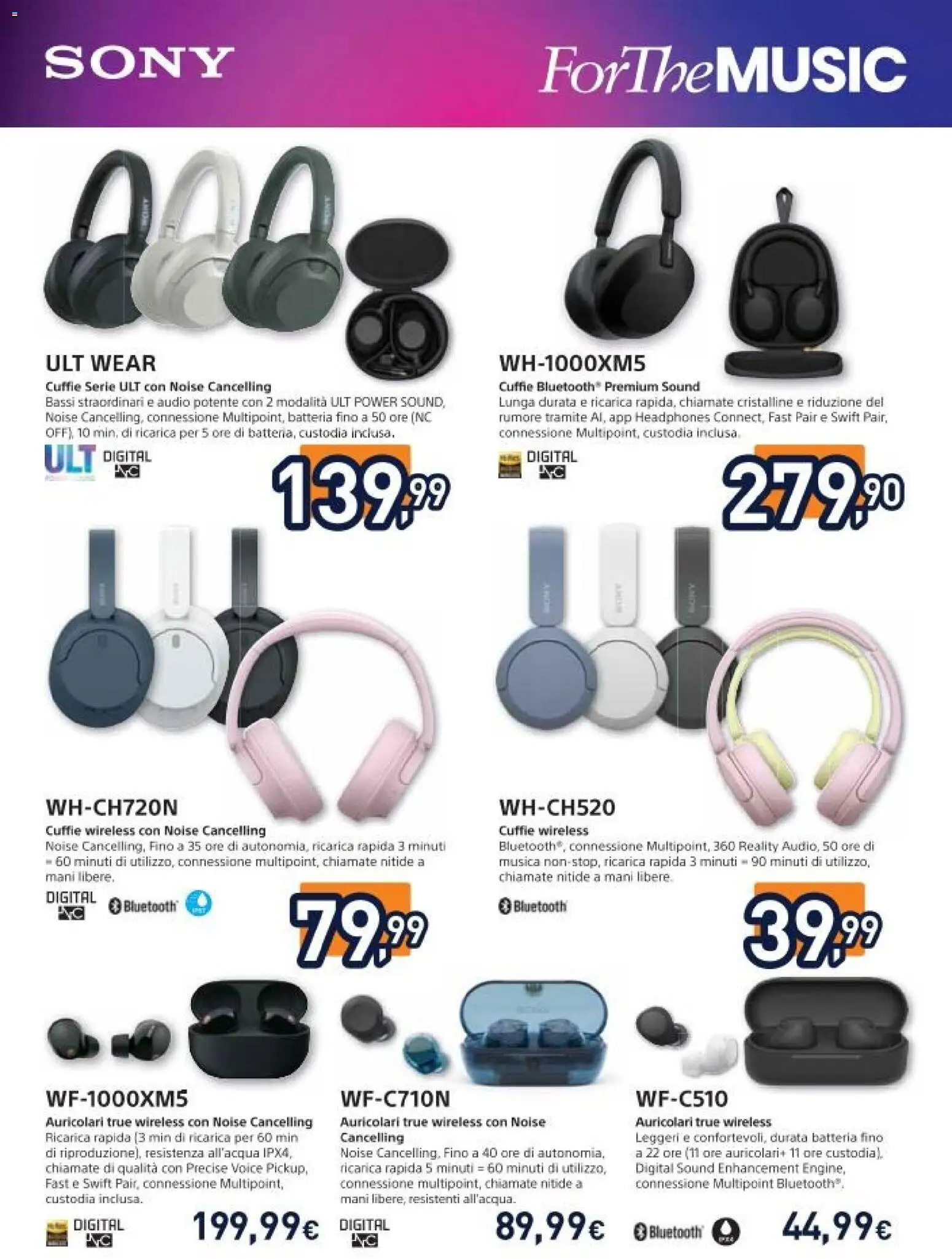 Volantino Unieuro del 17.04.2026 | Pagina: 36 | Prodotti: Auricolari, Audio, Cuffie, Batteria