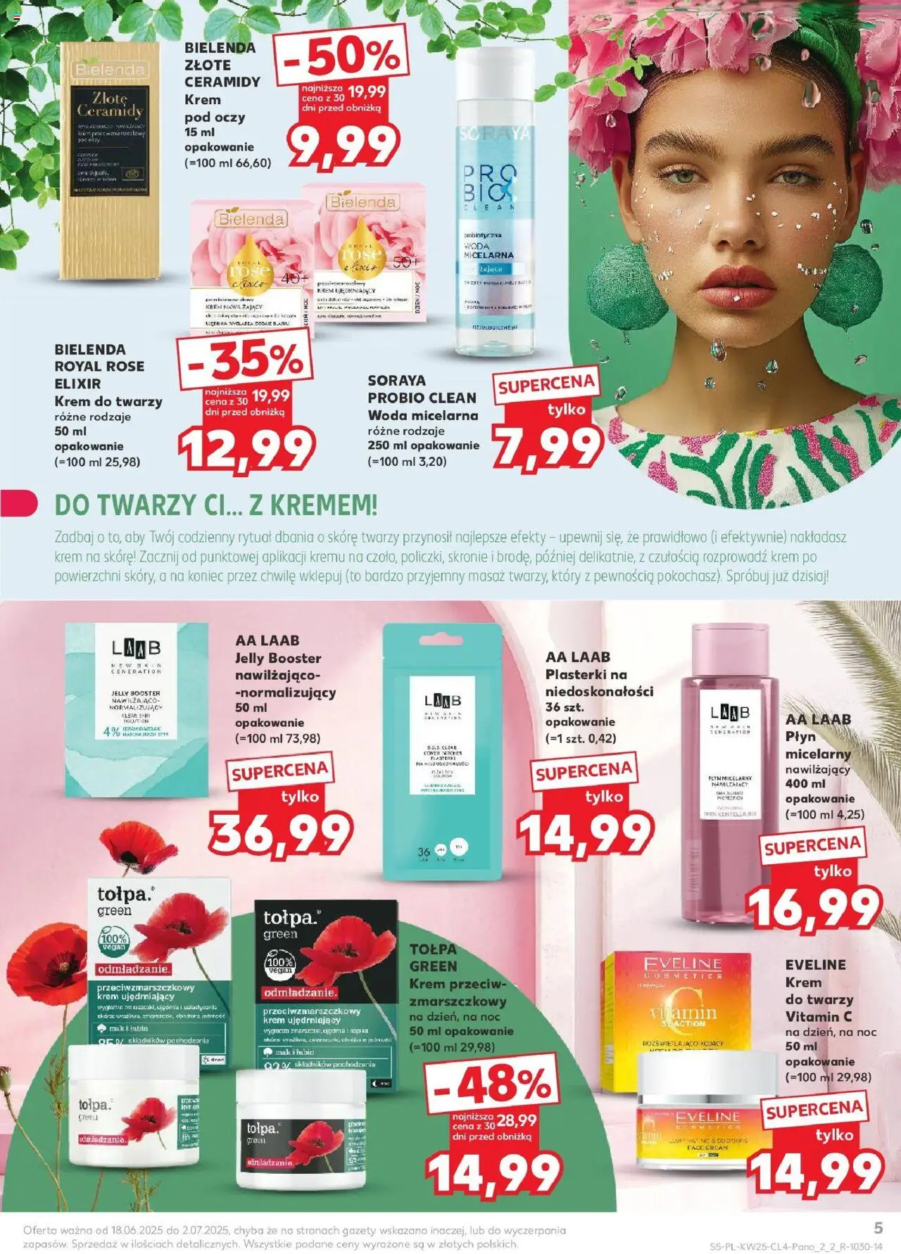 Kaufland gazetka - Piękne okazje na lato od 18.06.2025 | Strona: 5 | Produkty: Mak, Woda micelarna, Woda, Krem do twarzy