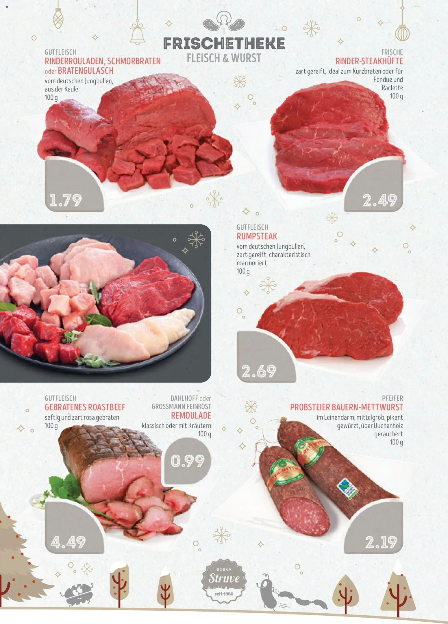 Edeka Struve Prospekt 	 – gültig ab 22.12.2025 | Seite: 5 | Produkte: Rumpsteak, Roastbeef, Wurst, Raclette
