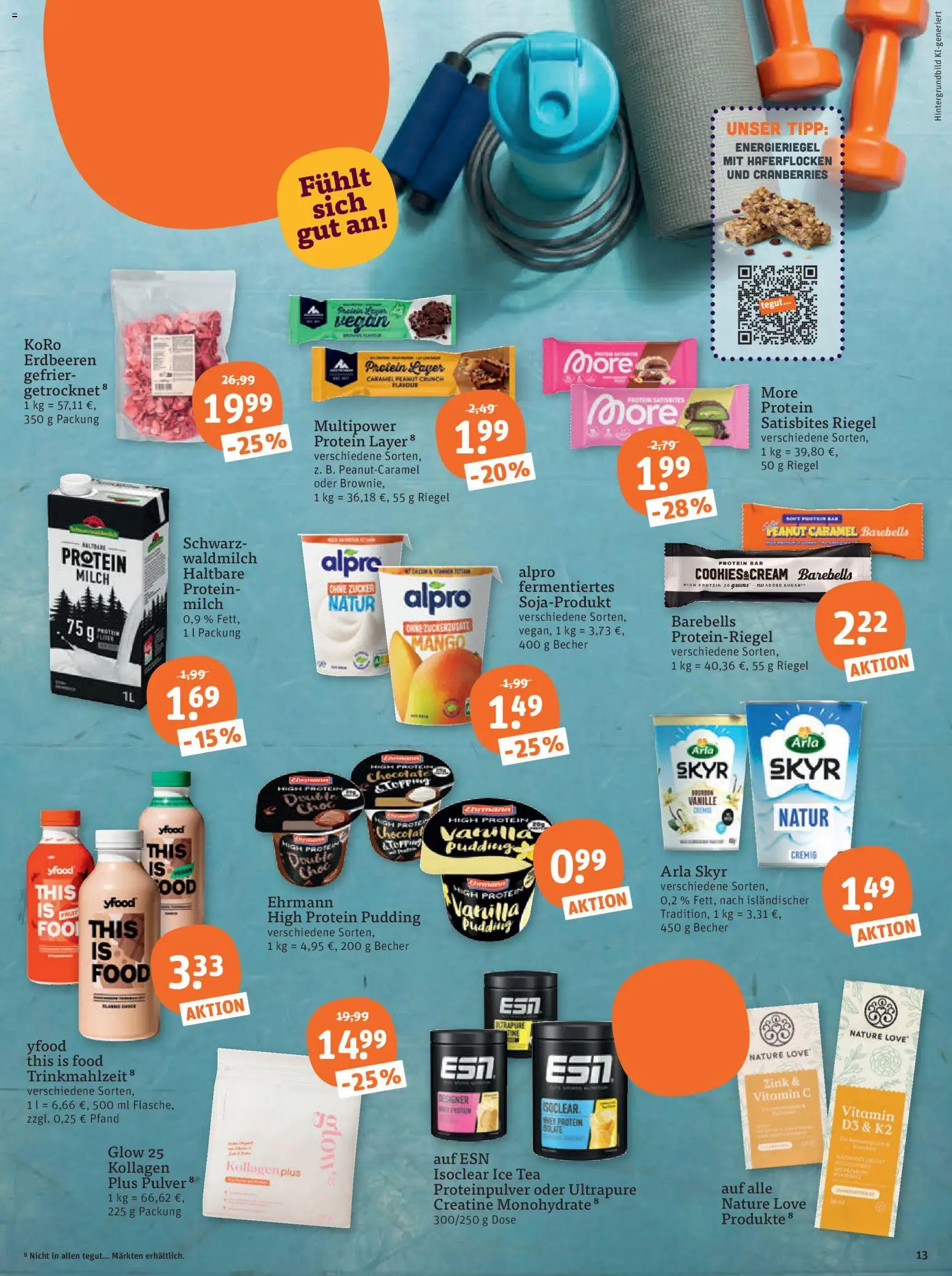 Tegut Prospekt – gültig ab 16.01.2026 | Seite: 15 | Produkte: Pudding, Skyr, Arla skyr, Erdbeeren