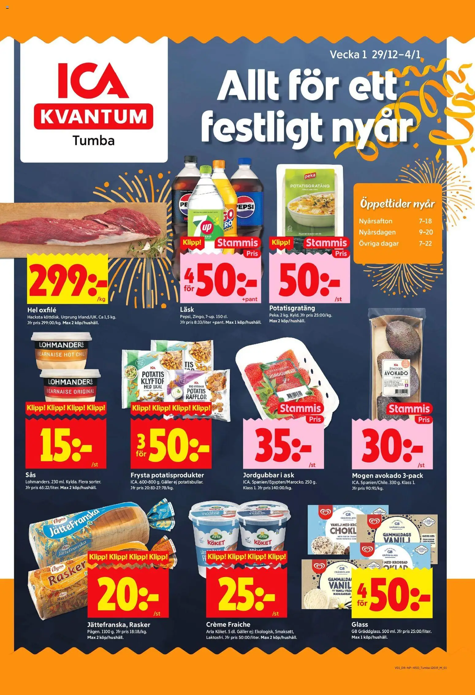 ICA Kvantum reklamblad aktuell från 30.12.2025 | Sida: 1 | Produkter: Galler, Creme fraiche, Chili, Jordgubbar