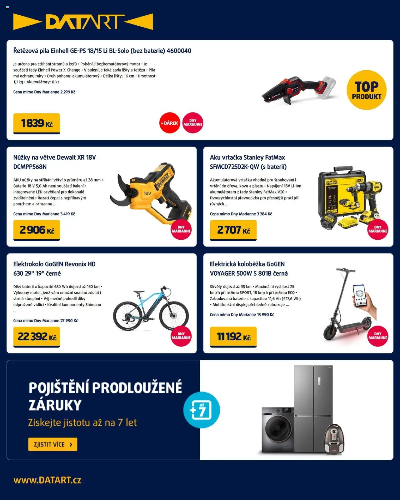 Datart leták od 12.09.2025 | Strana: 10 | Produkty: Elektrokolo, Pila, Vrtačka, LED