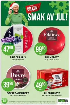 Forhåndsvisning av DOVRE CAMEMBERT, 150 g, Tine, pr. kg 266,00 gyldig fra 15.12.2025 | Side: 9