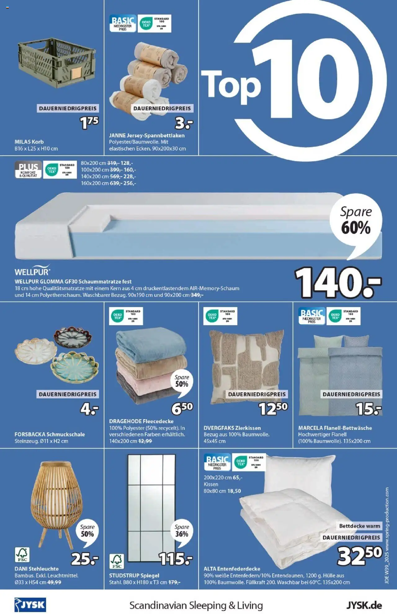 Angebote JYSK – gültig ab 19.09.2025 | Seite: 16 | Produkte: Top, Kissen, Korb, Spiegel