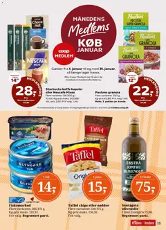 Dagli'Brugsen - Tilbudsavis gyldig fra 02.01.2026 | Side: 11 | Produkter: Chips, Hasselnødder, Hindbær, Dadler