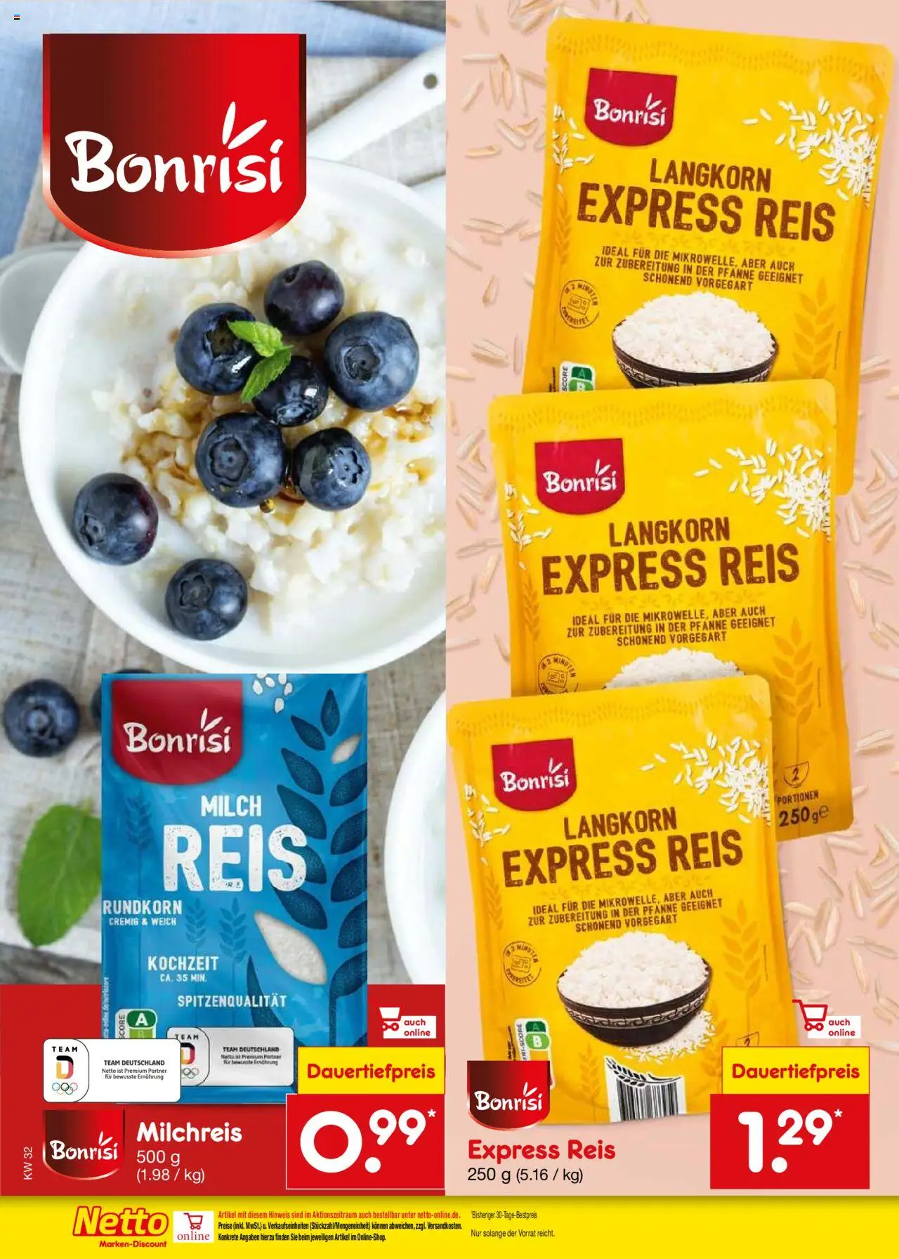 Netto Marken-Discount Prospekt 	 - gültig ab dem 04.08.2025 | Seite: 13 | Produkte: Milch, Reis