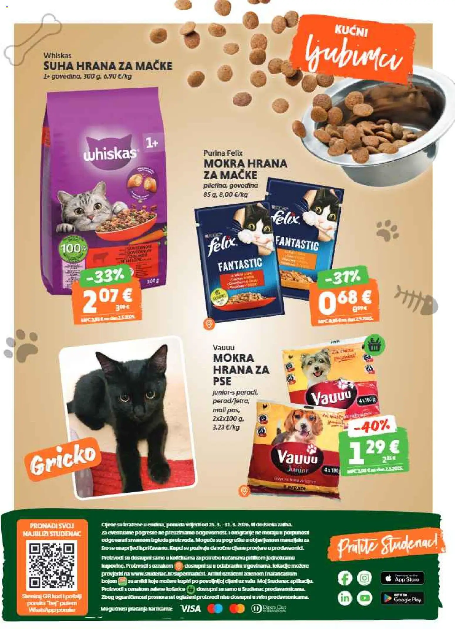Studenac katalog | vrijedi od 25.03.2026 | Stranica: 35 | Proizvodi: Whiskas, Govedina, Hrana za mačke