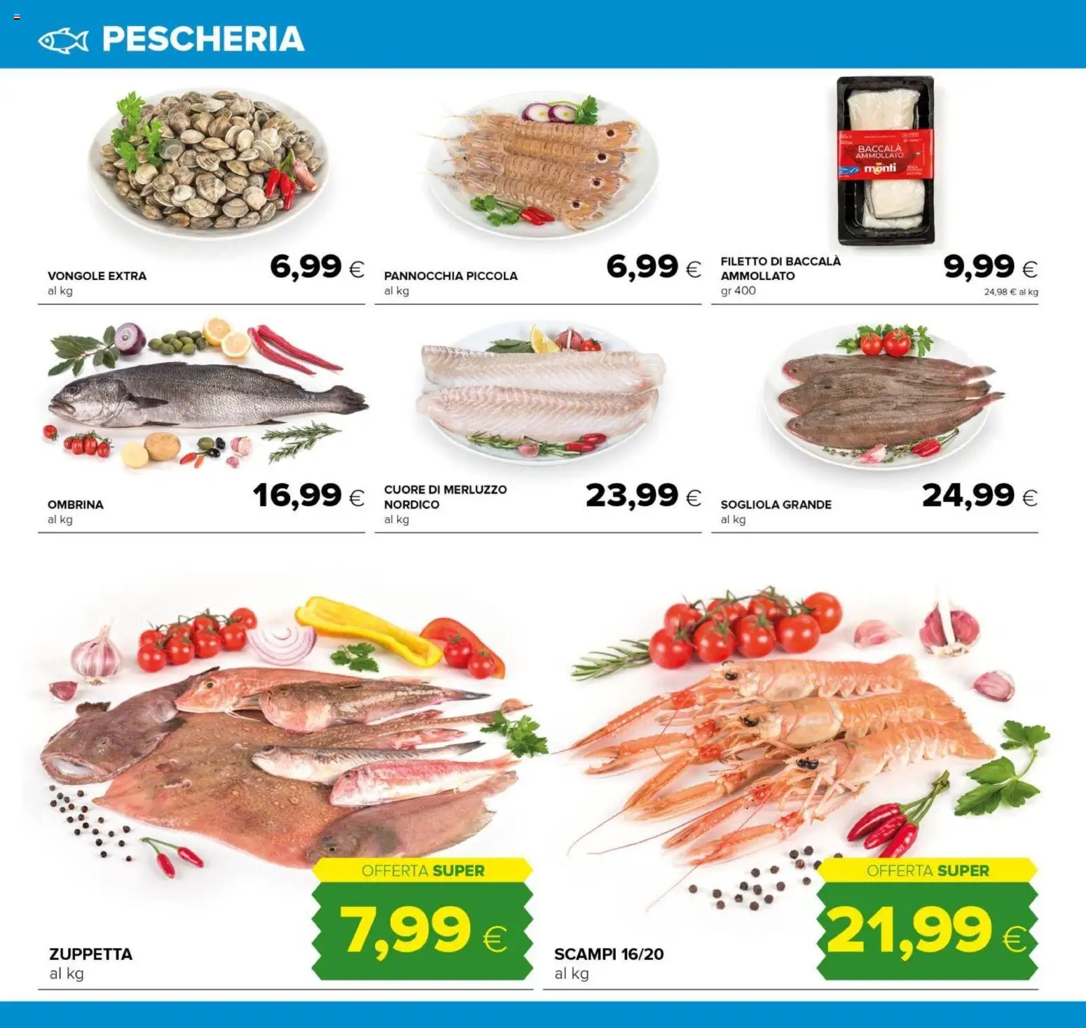 Volantino Oasi del 26.02.2026 | Pagina: 8 | Prodotti: Merluzzo, Sogliola, Vongole