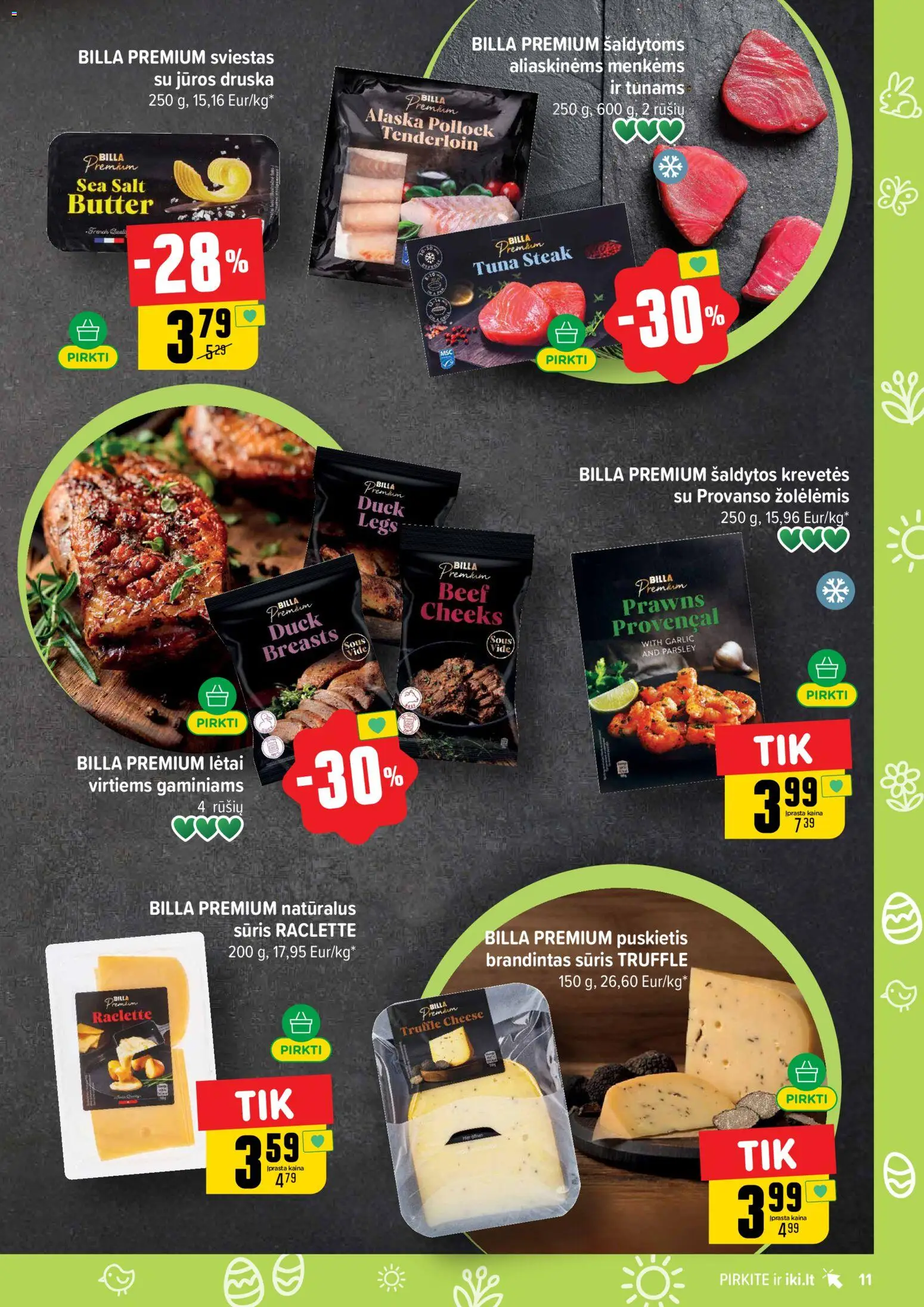 IKI akcijos nuo 30.03.2026 | Puslapis: 11 | Prekių: Sūris, Sviestas, Jūros druska, Druska