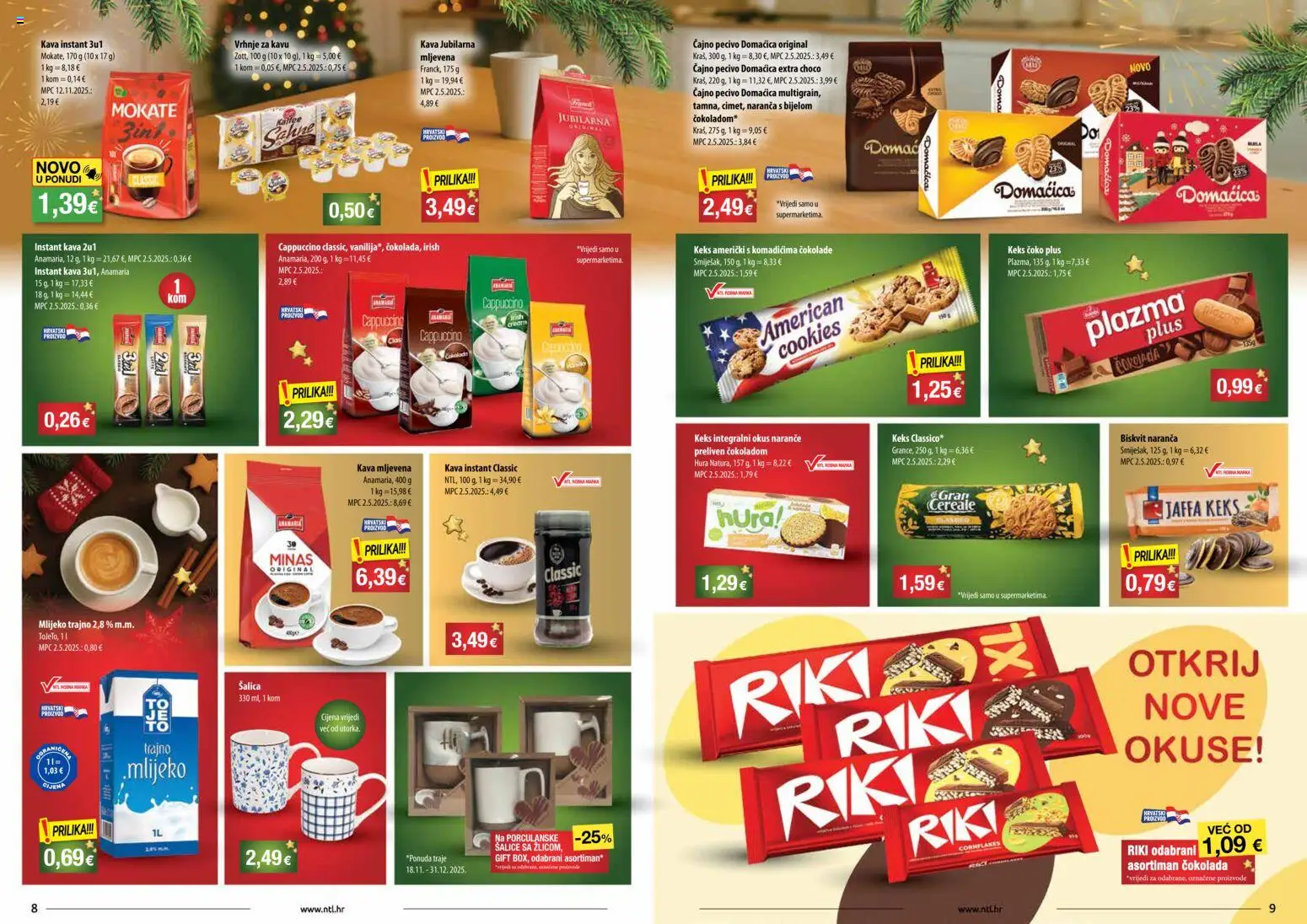 NTL katalog | vrijedi od 24.12.2025 | Stranica: 5 | Proizvodi: Kava instant, Kava, Naranče, Pecivo