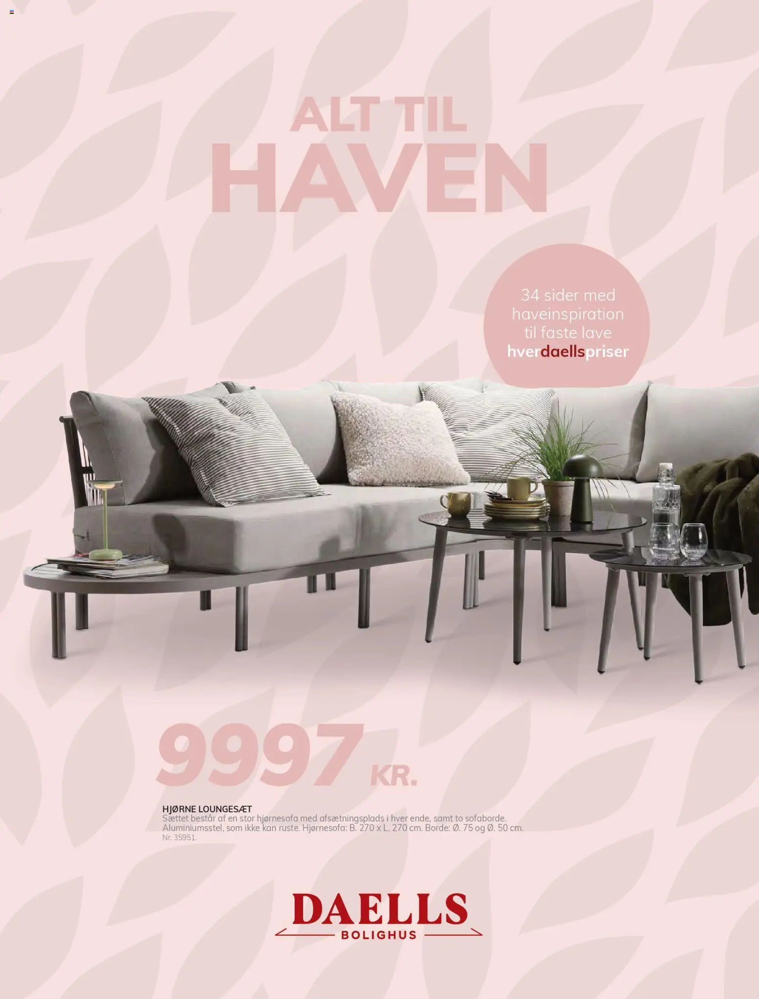 Daells Bolighus tilbudsavis – gyldig fra 18.03.2026 | Side: 1 | Produkter: Hjørnesofa, Loungesæt, Søm