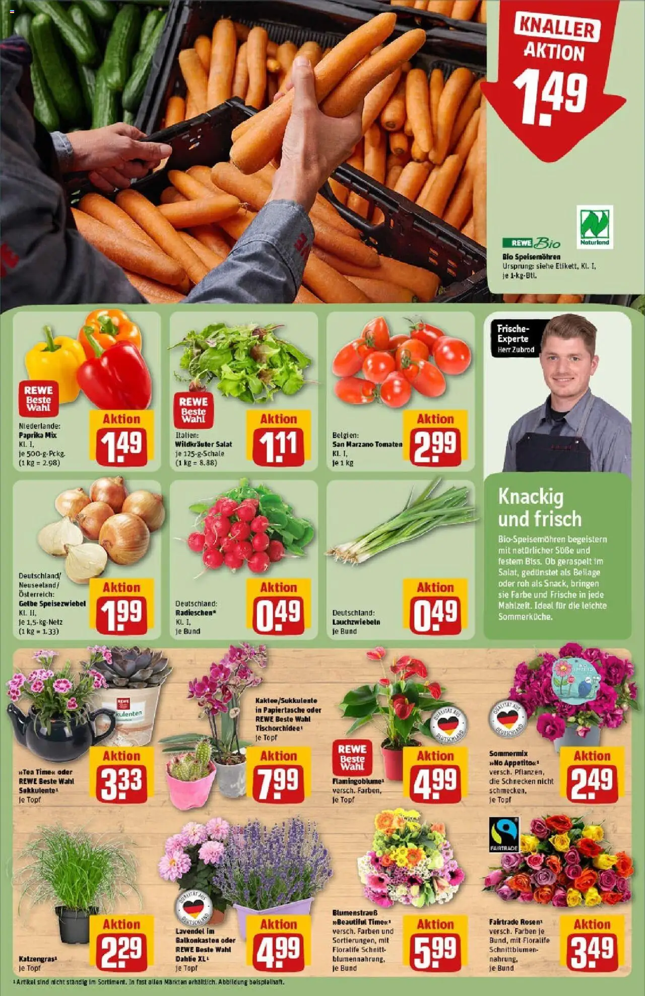 Rewe prospekt Mönchengladbach	 - gültig ab dem 29.06.2025 | Seite: 9 | Produkte: Tomaten, Paprika, Lavendel, Salat