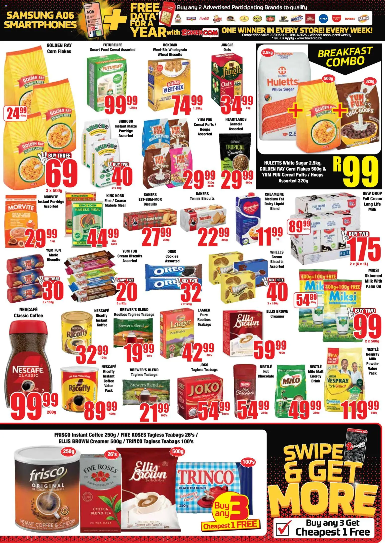 New Boxer catalogue – valid from 23.10.2025 | Page: 5 | Products: Corn, Milk, Coffee, Cream