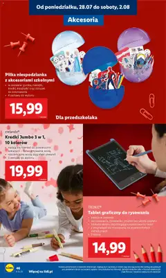 Lidl Gazetka - Gotowi do szkoły od 21.07.2025 | Strona: 48 | Produkty: Tablet, Tablet graficzny, Bateria, Woda