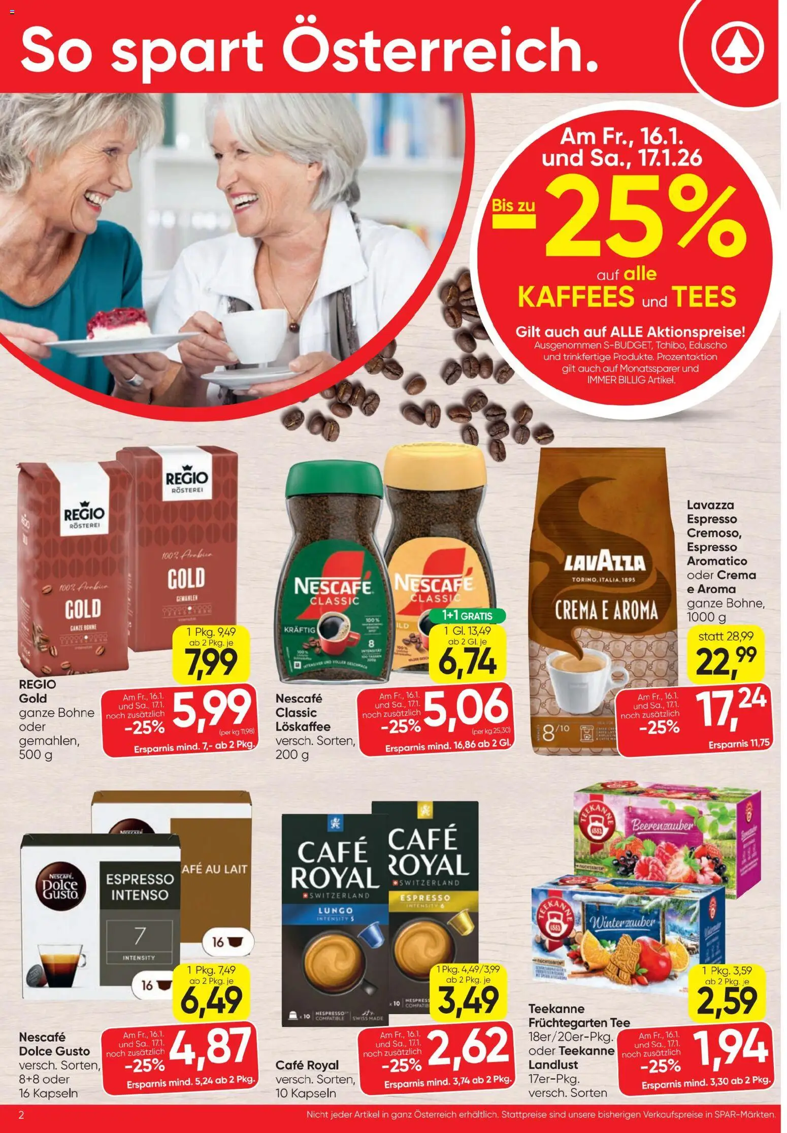 Spar Flugblatt gültig ab 15.01.2026 | Seite: 2 | Produkte: Tee