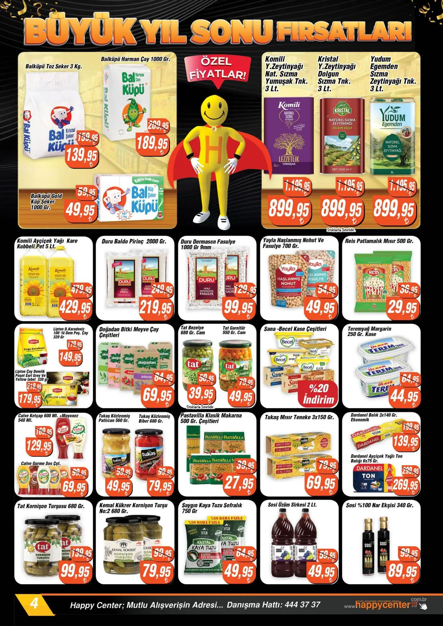 Happy Center - Katalog - 10.12.2025 tarihinden itibaren geçerlidir | Sayfa: 4 | Ürünler: Balık, Çay, Üzüm, Demlik