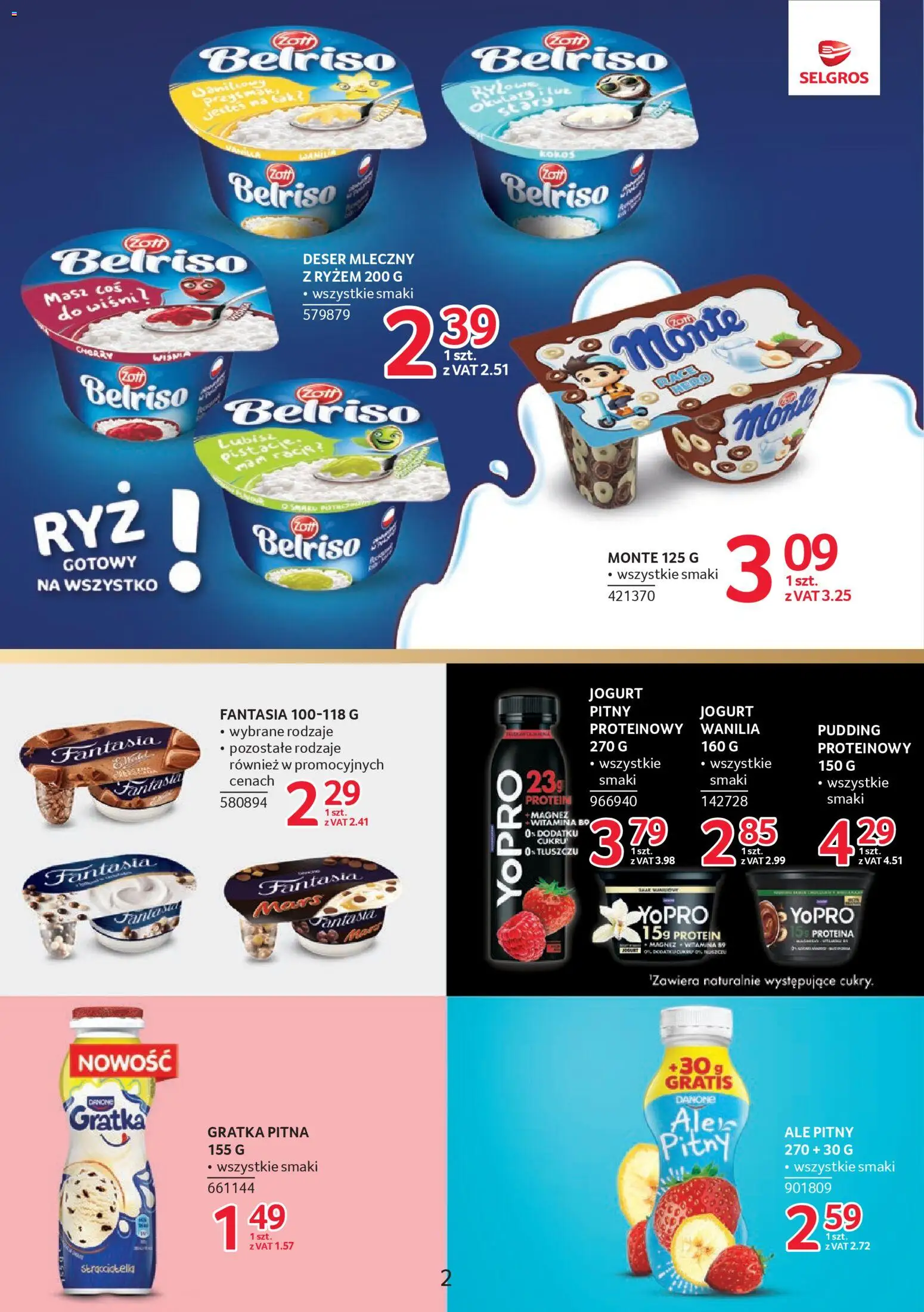 Selgros cash&carry gazetka - Oferta Spożywcza od 05.03.2026 | Strona: 2 | Produkty: Jogurt