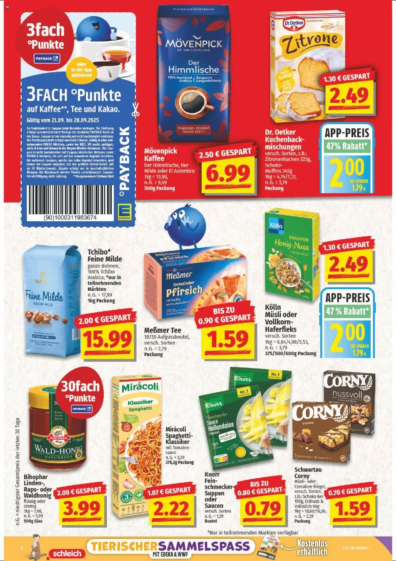 NP Discount Prospekt 	 – gültig ab 22.09.2025 | Seite: 8 | Produkte: Kolln, Kaffee, Messmer, Pfirsich