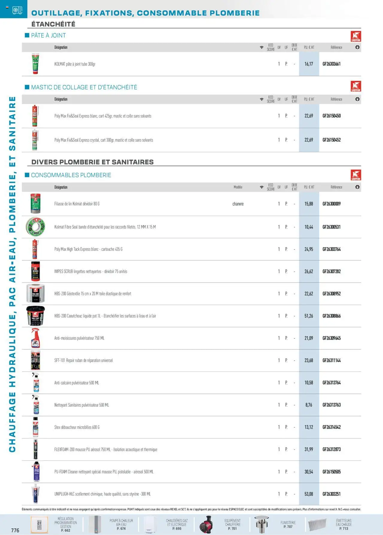  | Page: 118 | Produits: Mousse, Colle, Cartouche, Géotextile