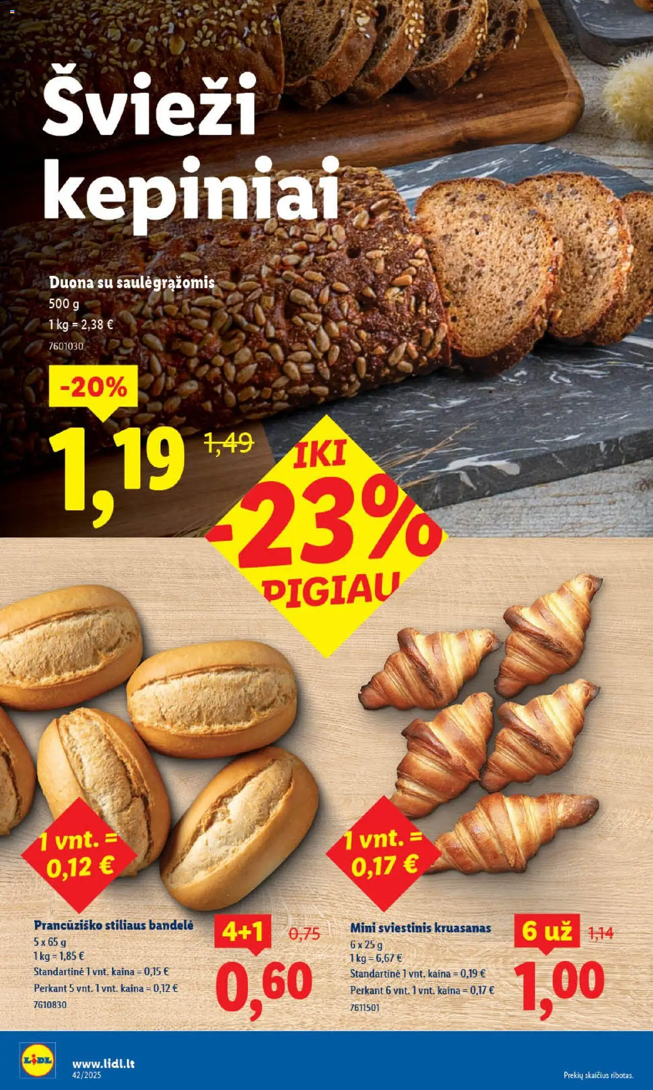 LIDL akcijos nuo 16.10.2025 | Puslapis: 10 | Prekių: Bandelė, Duona