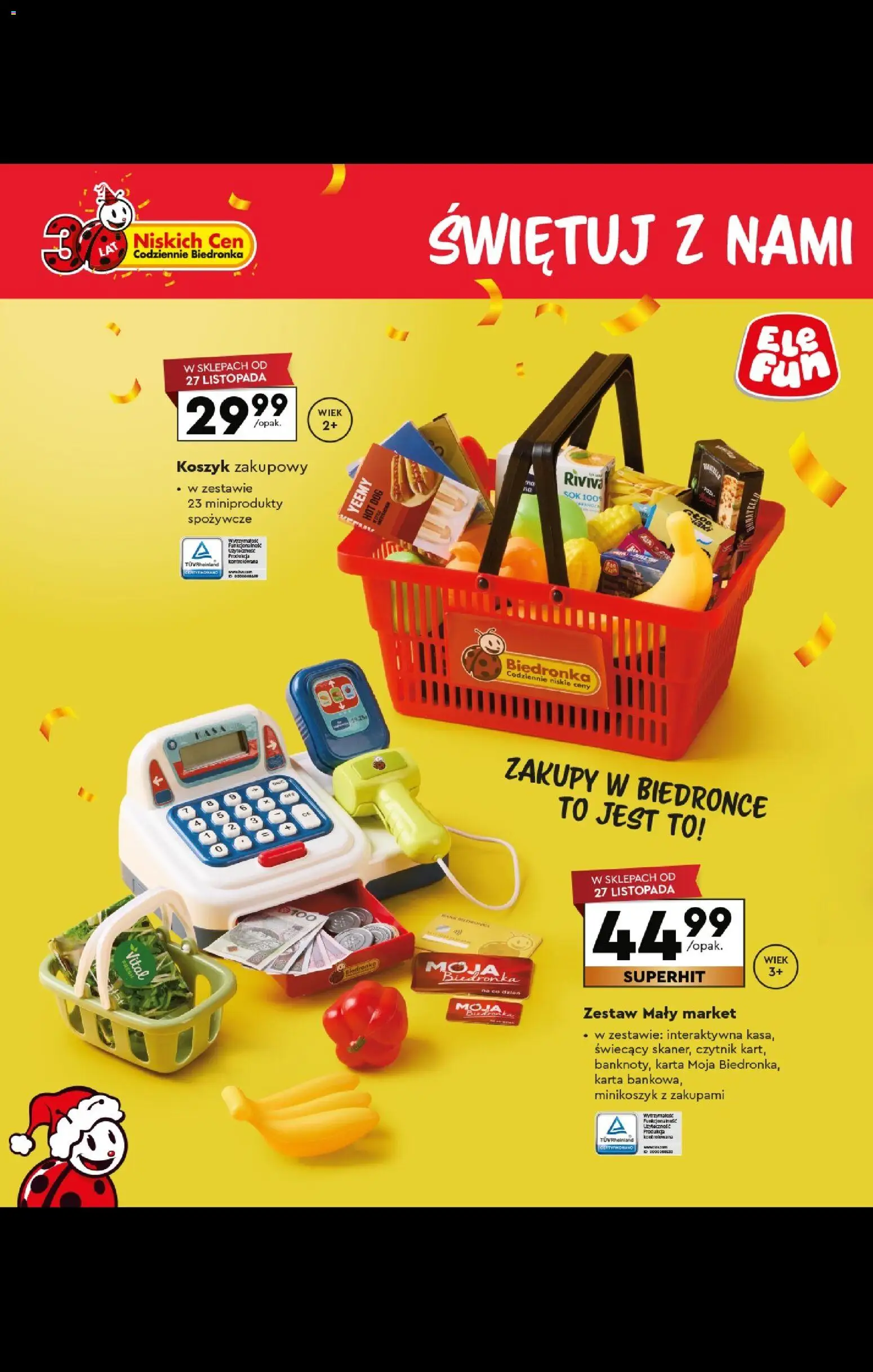 Biedronka gazetka - Kraina zabawek od 27.10.2025 | Strona: 12 | Produkty: Karta, Sok