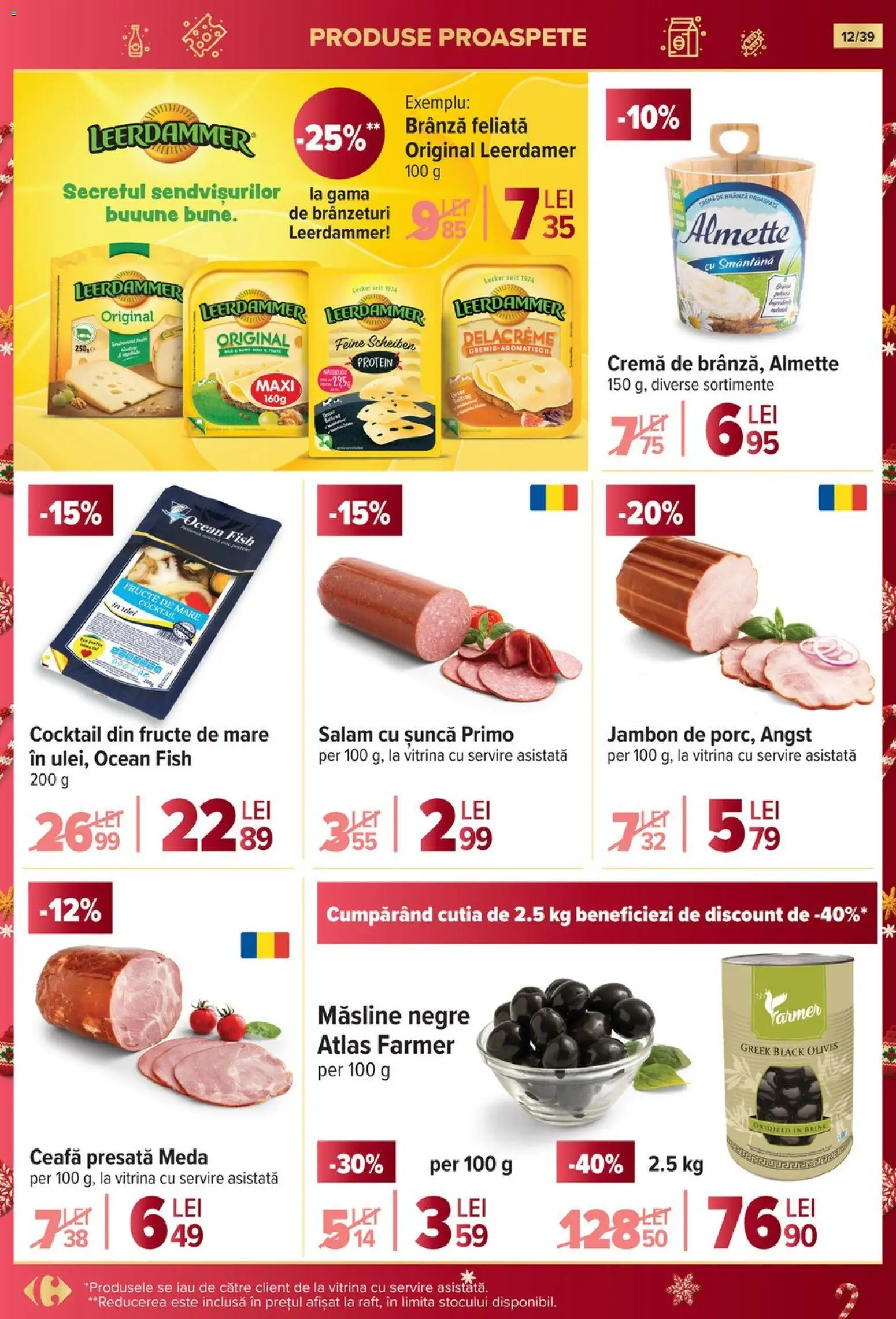 Noul catalog Carrefour – valabil de la 19.11.2025 | Pagină: 12 | Produse: Vitrină, Măsline, Ulei, Șuncă
