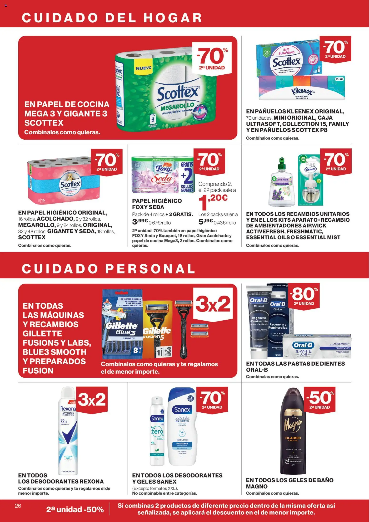 Supercor Península y Baleares │ válido desde el 23.04.2026 | Página: 26 | Productos: Fragancia, Papel higienico, Caja, Baño