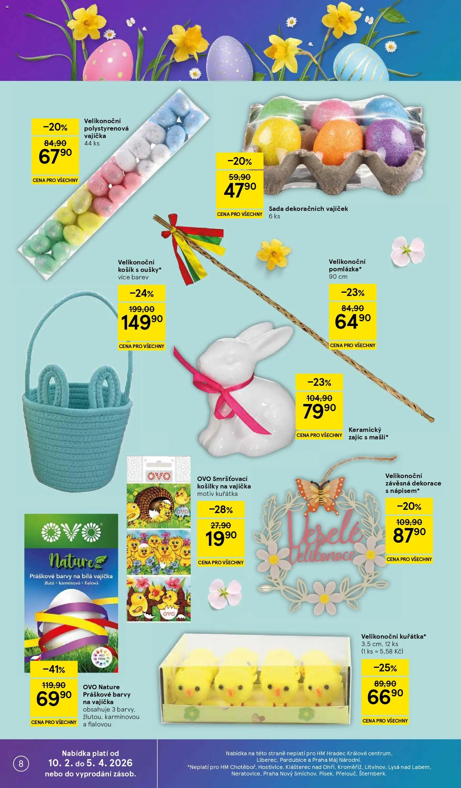 Tesco leták - Hypermarket od 11.03.2026 | Strana: 8 | Produkty: Vajíčka, Košík, Barvy, Dekorace