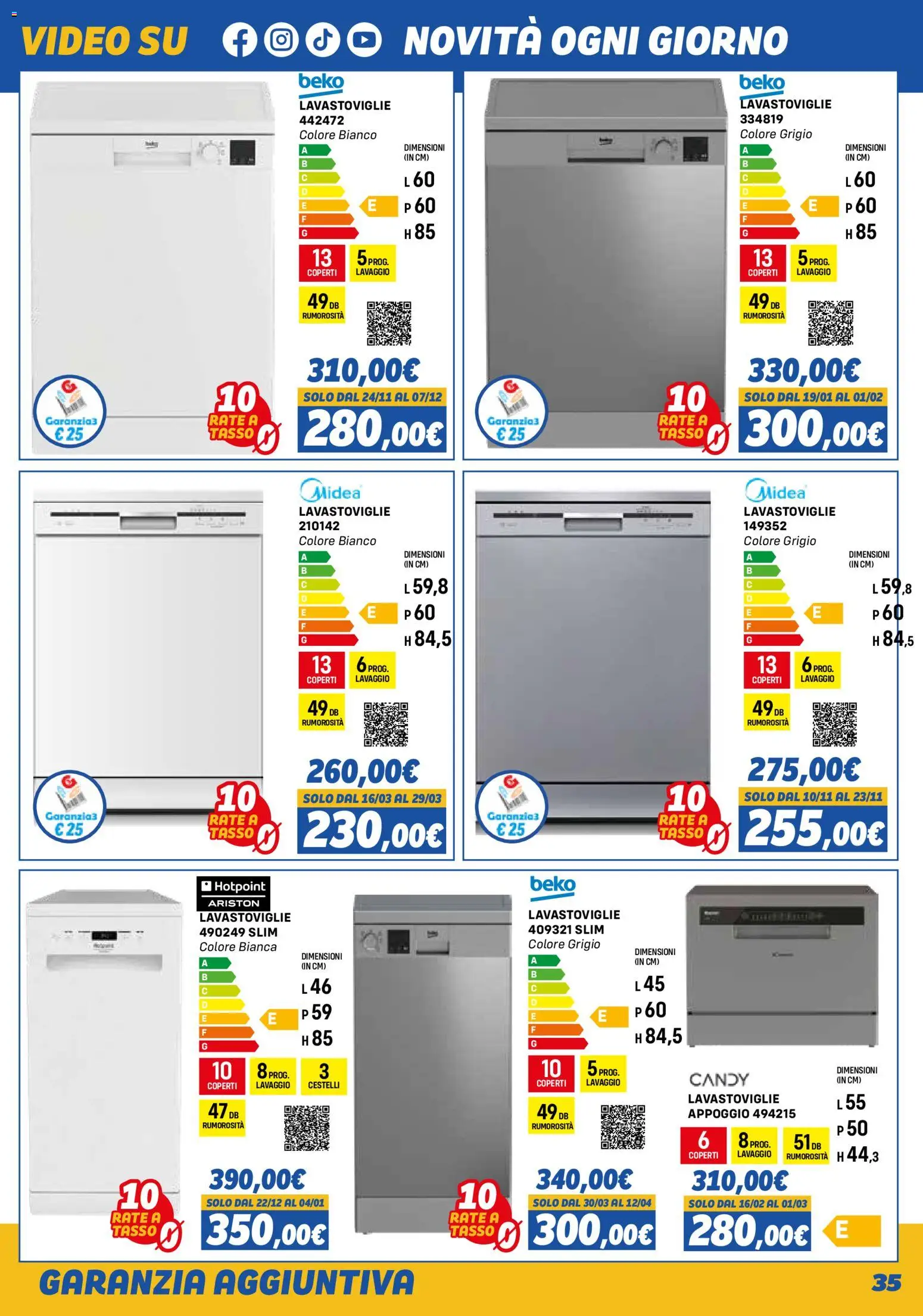 Volantino Orizzonte del 01.11.2025 | Pagina: 35 | Prodotti: Lavastoviglie, Video