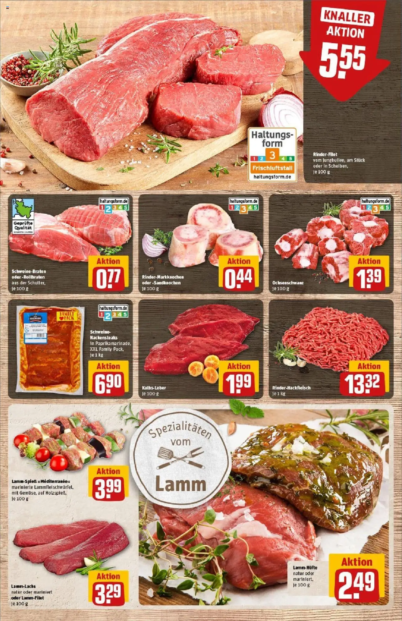Rewe prospekt Geesthacht	 – gültig ab 01.09.2025 | Seite: 11 | Produkte: Nackensteaks, Rinderfilet, Kalbsleber